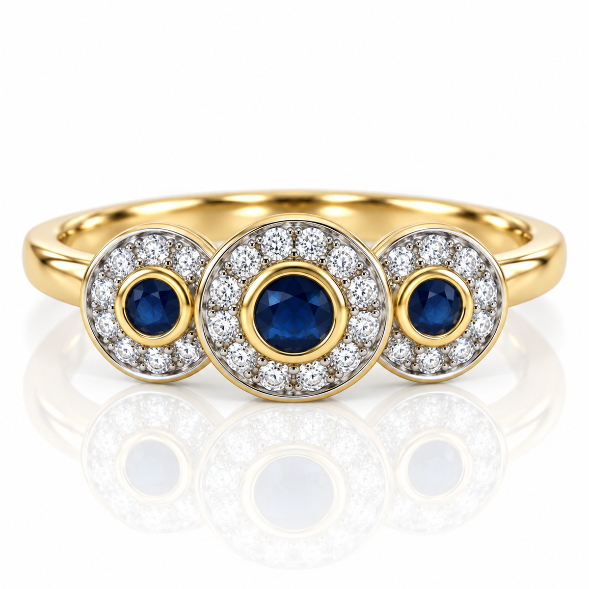 9kt Sapphire and Diamond Dress Ring