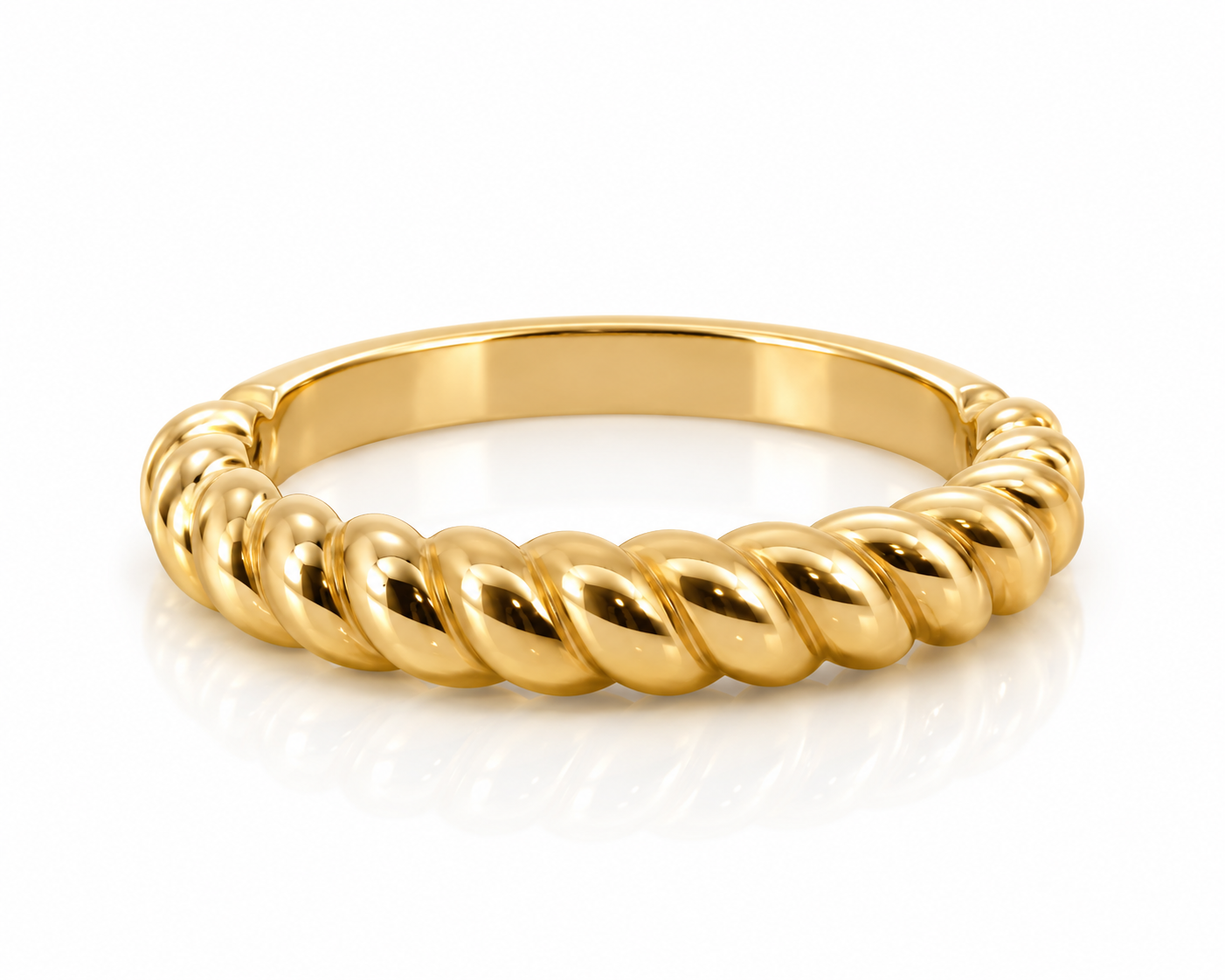 9kt Plain Twist Ring