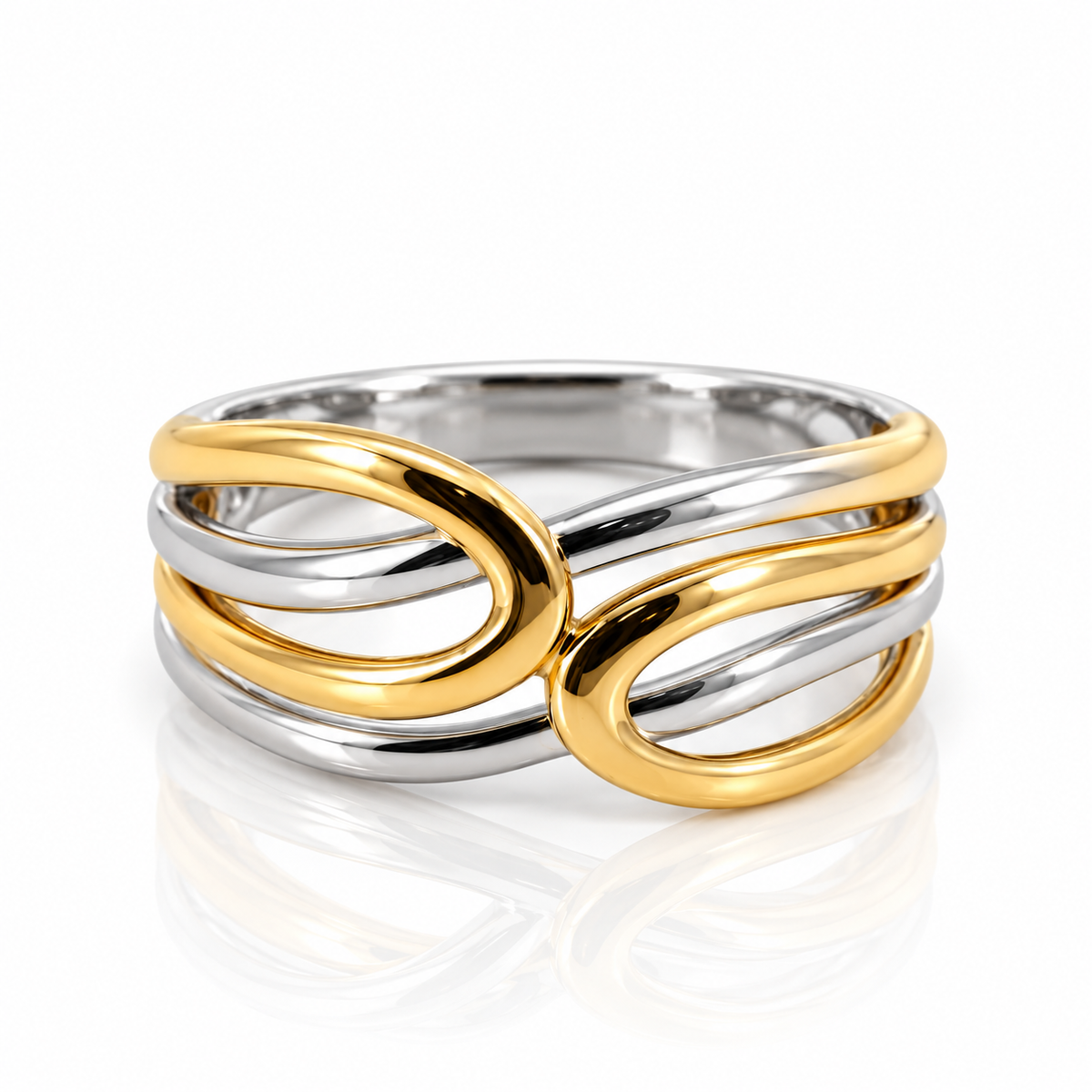 9kt White and Yellow Dress Ring