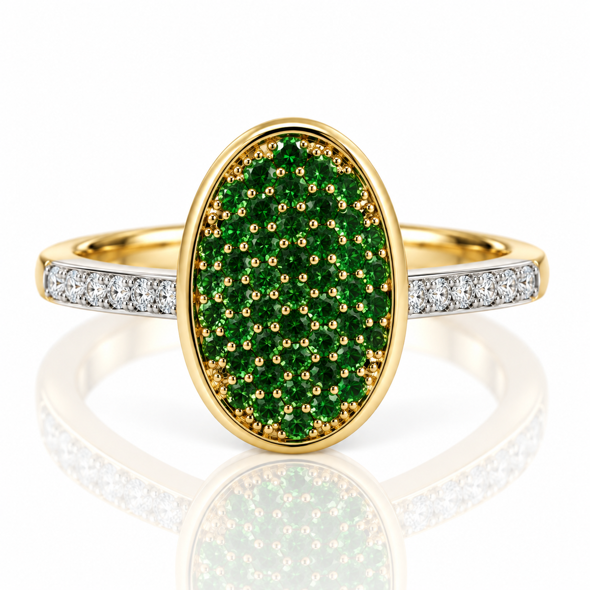 9kt Tsavorite and Diamond