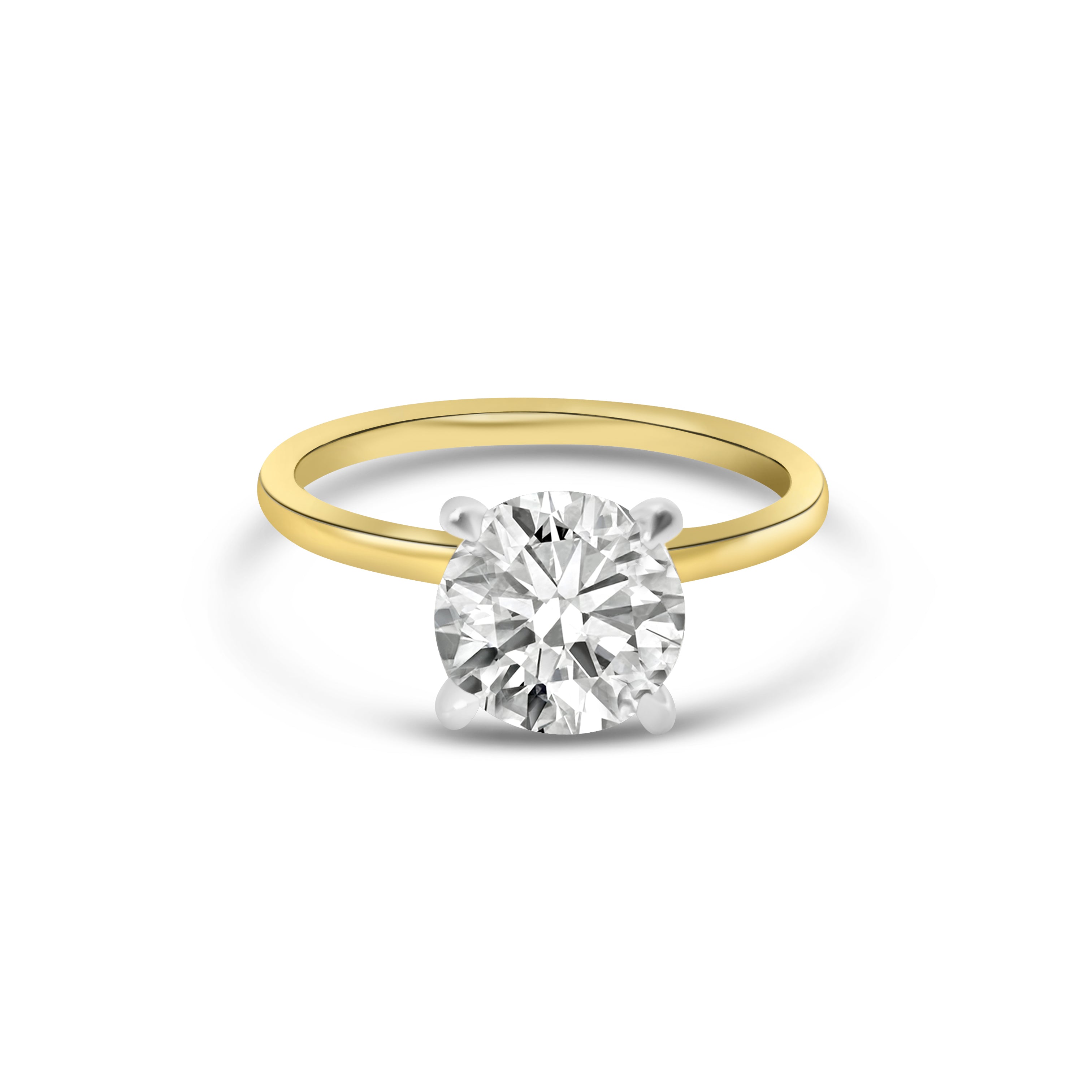 Lab Diamond 18kt Brilliant Cut Solitaire Engagement Ring