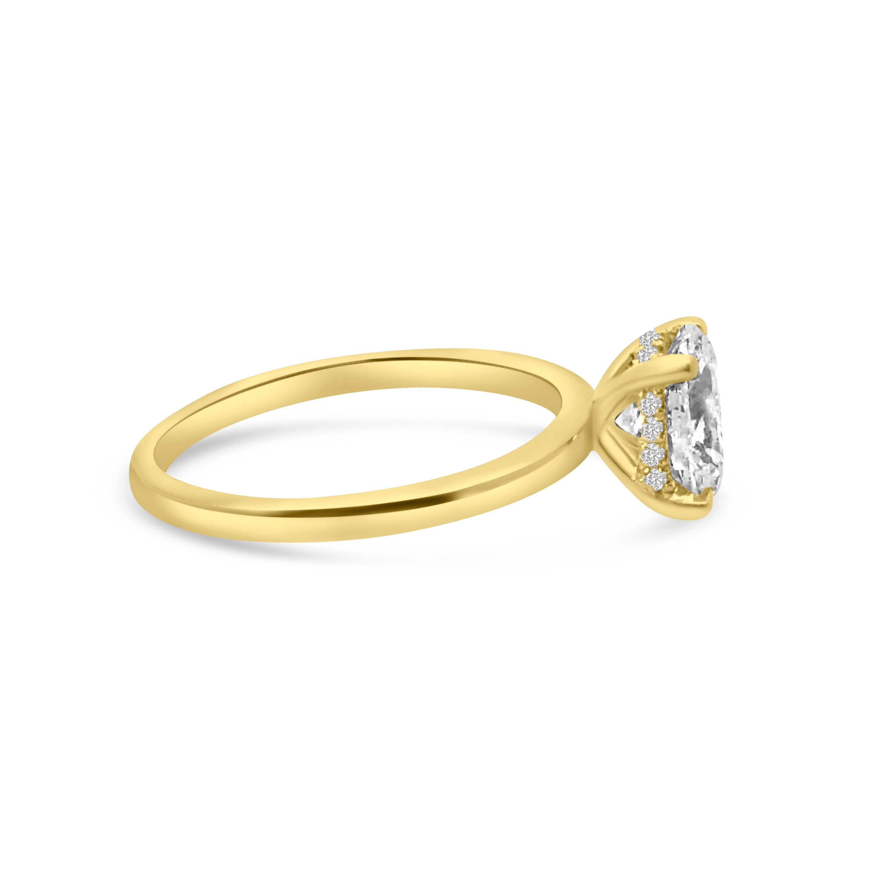 Lab Diamond 18kt Oval Solitaire Engagement Ring 1.08ct