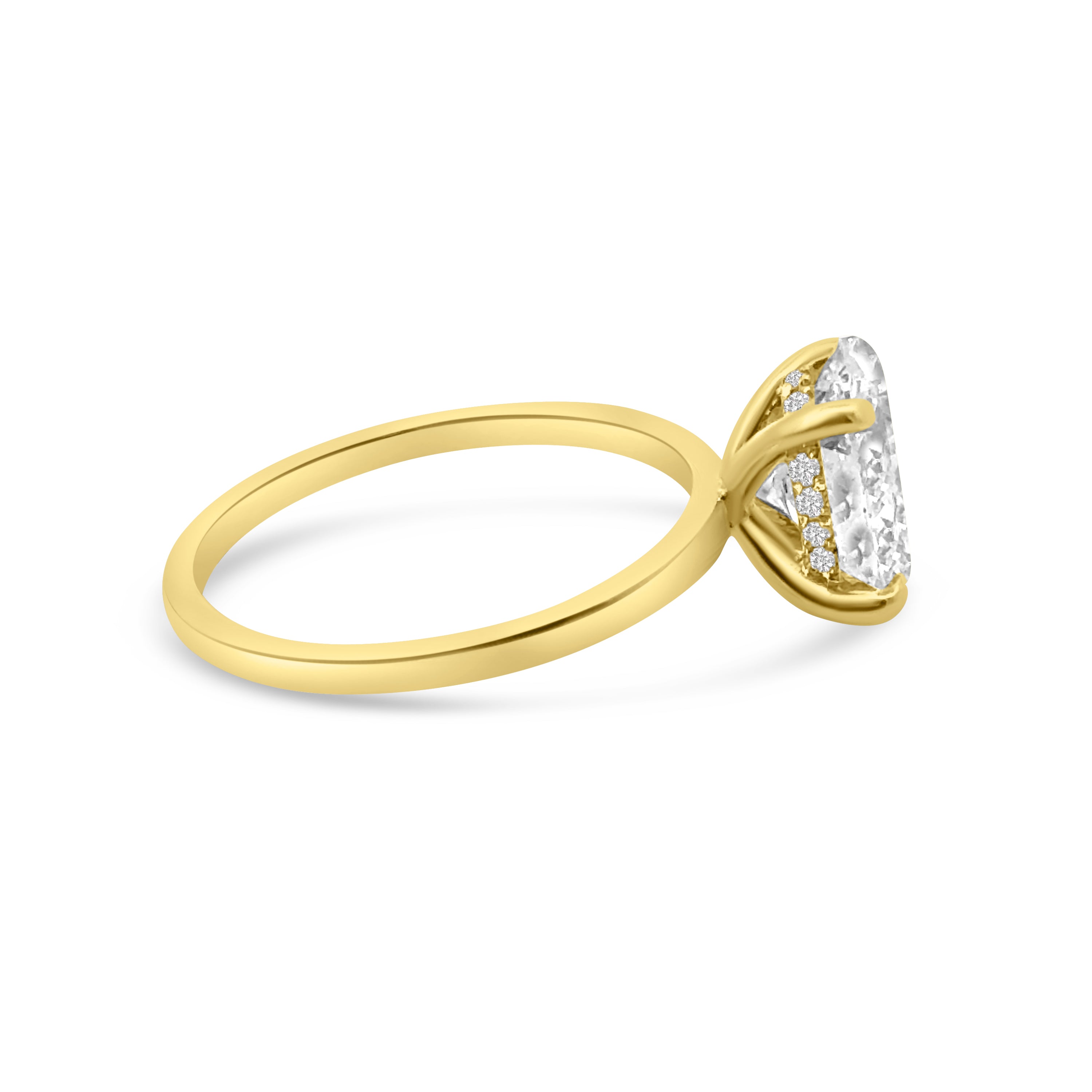 Lab Diamond 18kt Oval Solitaire Engagement Ring 2.04ct