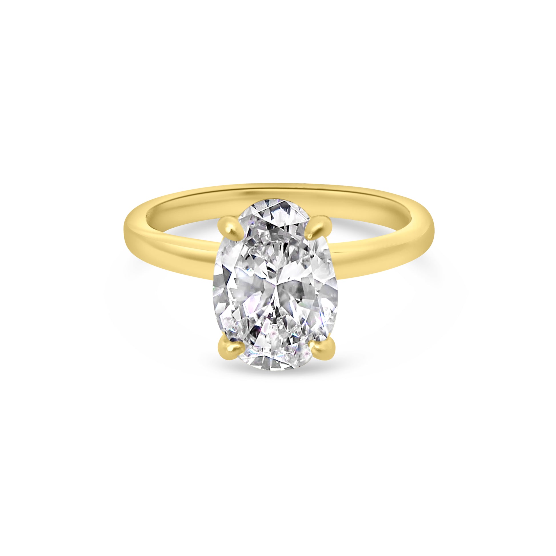 Lab Diamond 18kt Oval Solitaire Engagement Ring 2.50ct
