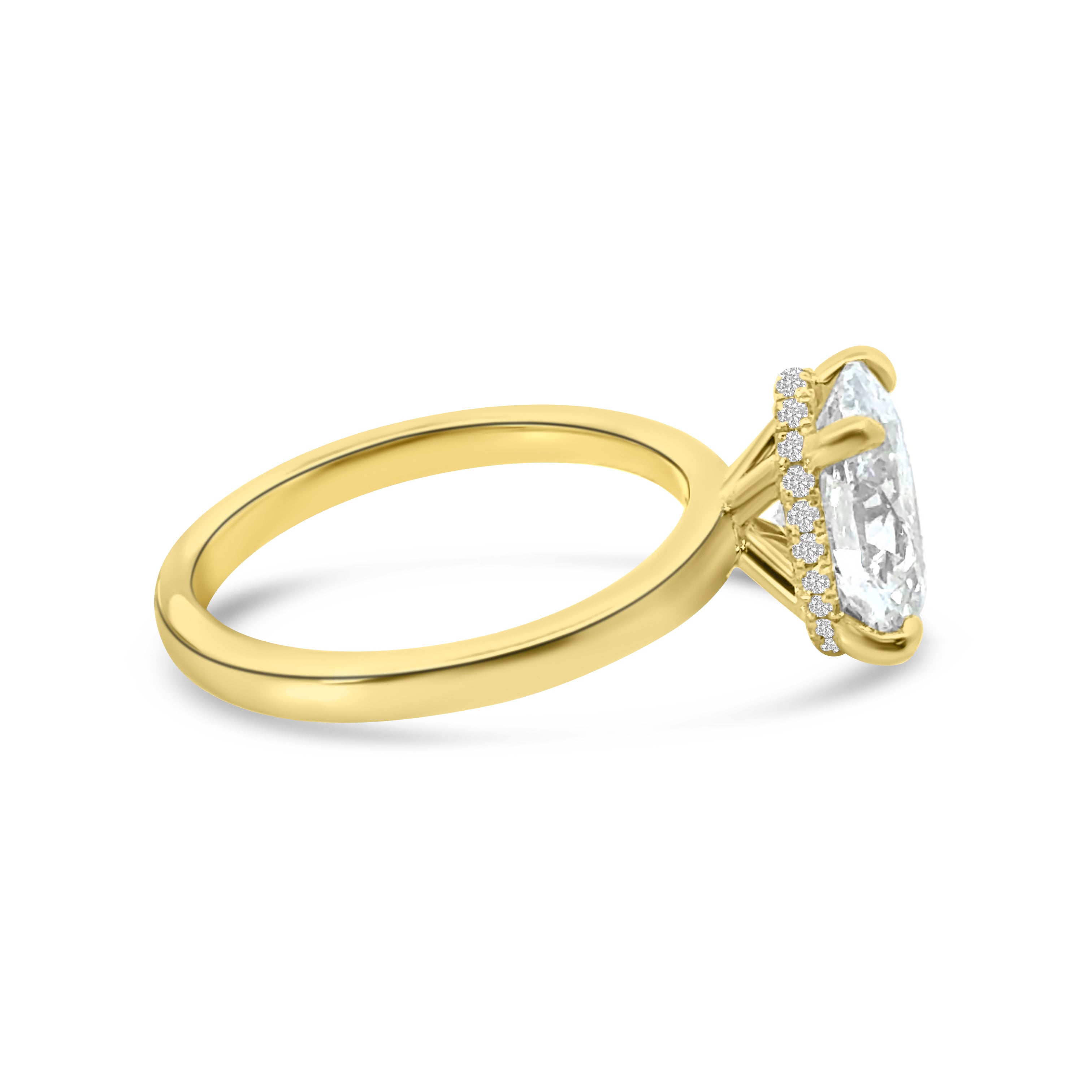 Lab Diamond 18kt Oval Solitaire Engagement Ring 2.50ct