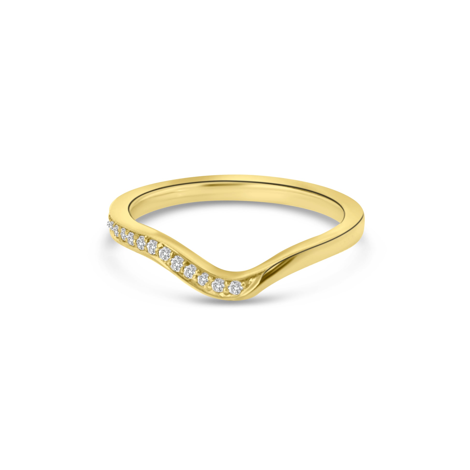 Lab Diamond 18kt Oval Twist Engagement Ring and Wedding band set