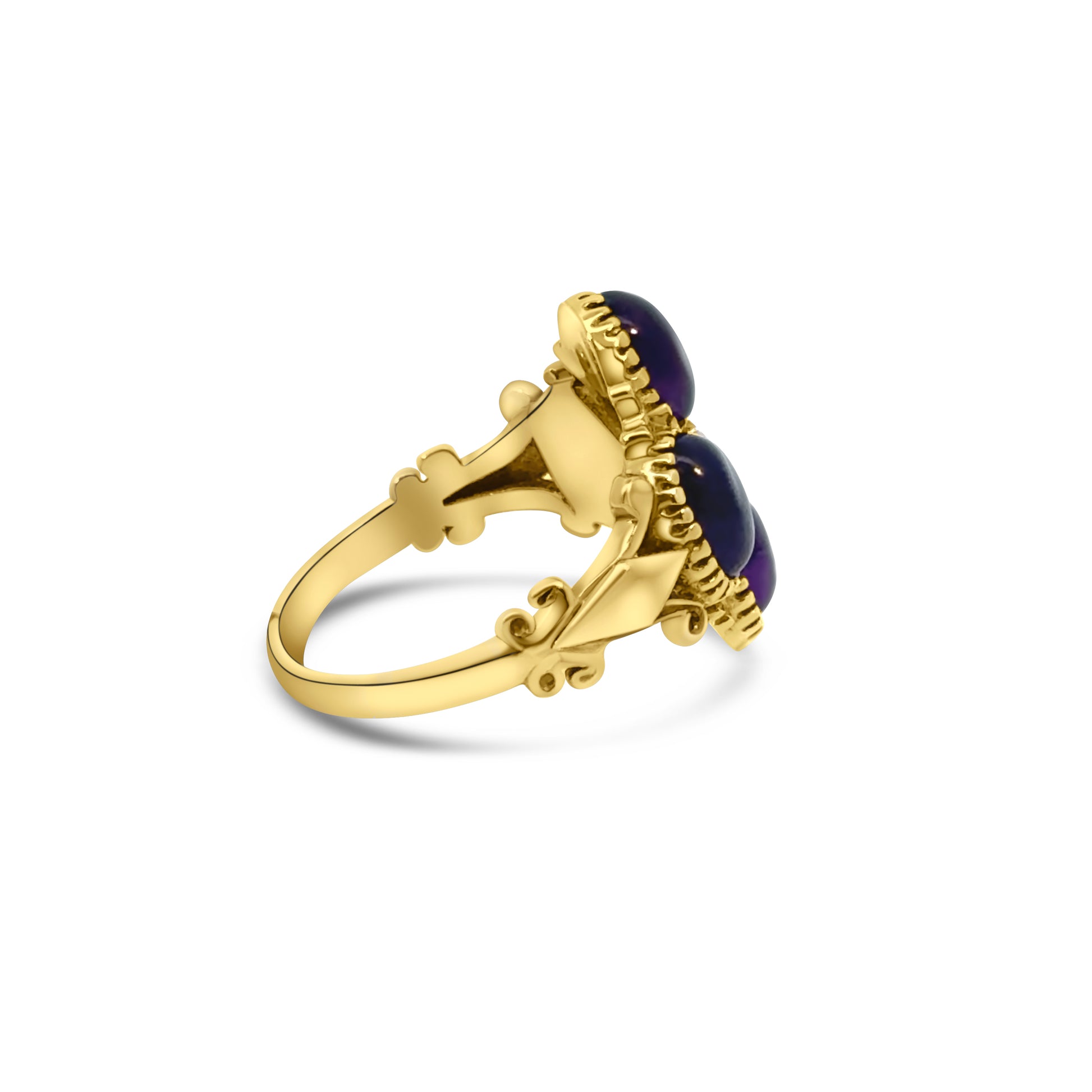 9kt Amethyst and Diamond Vintage Style Ring