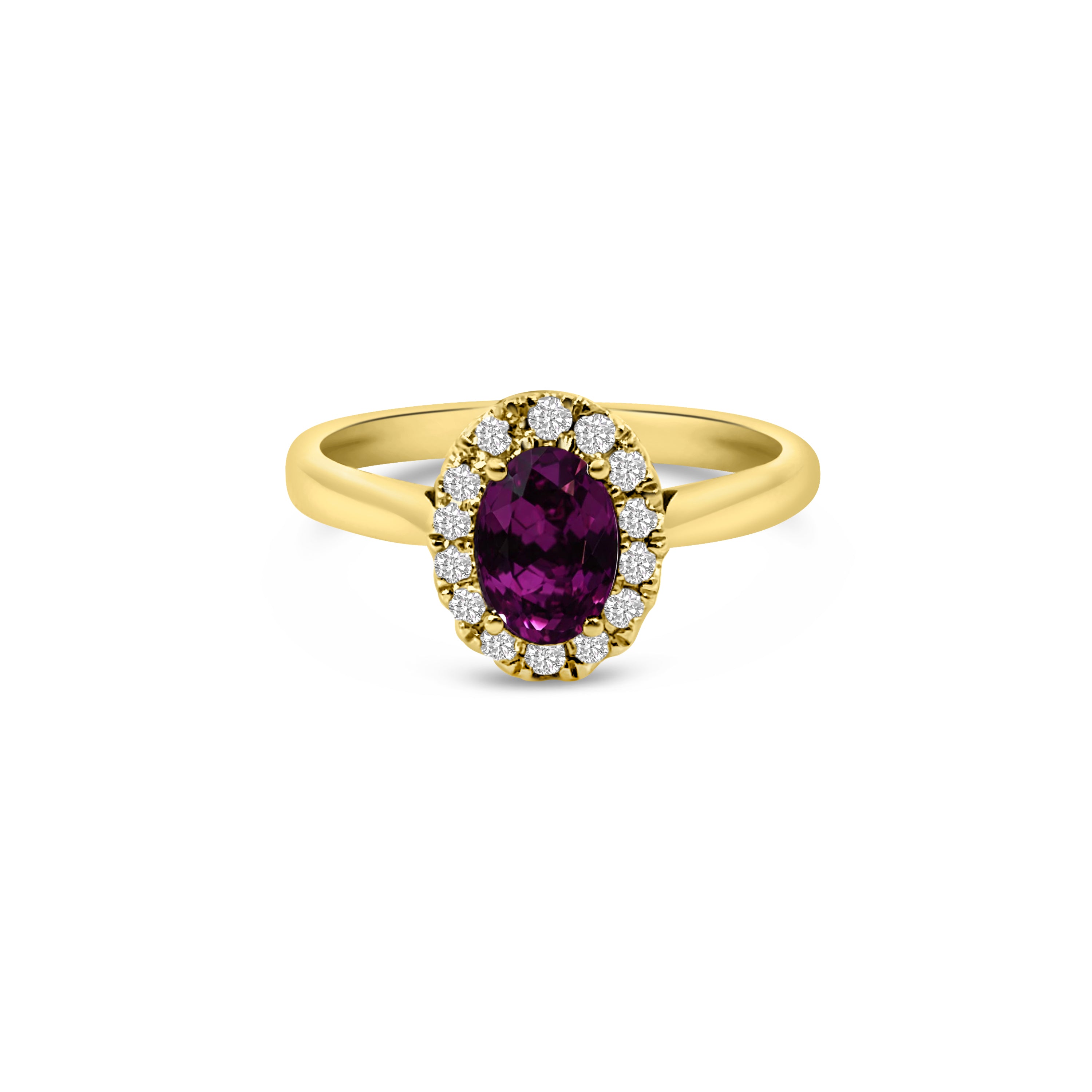 9kt Purple and White Diamond Ring