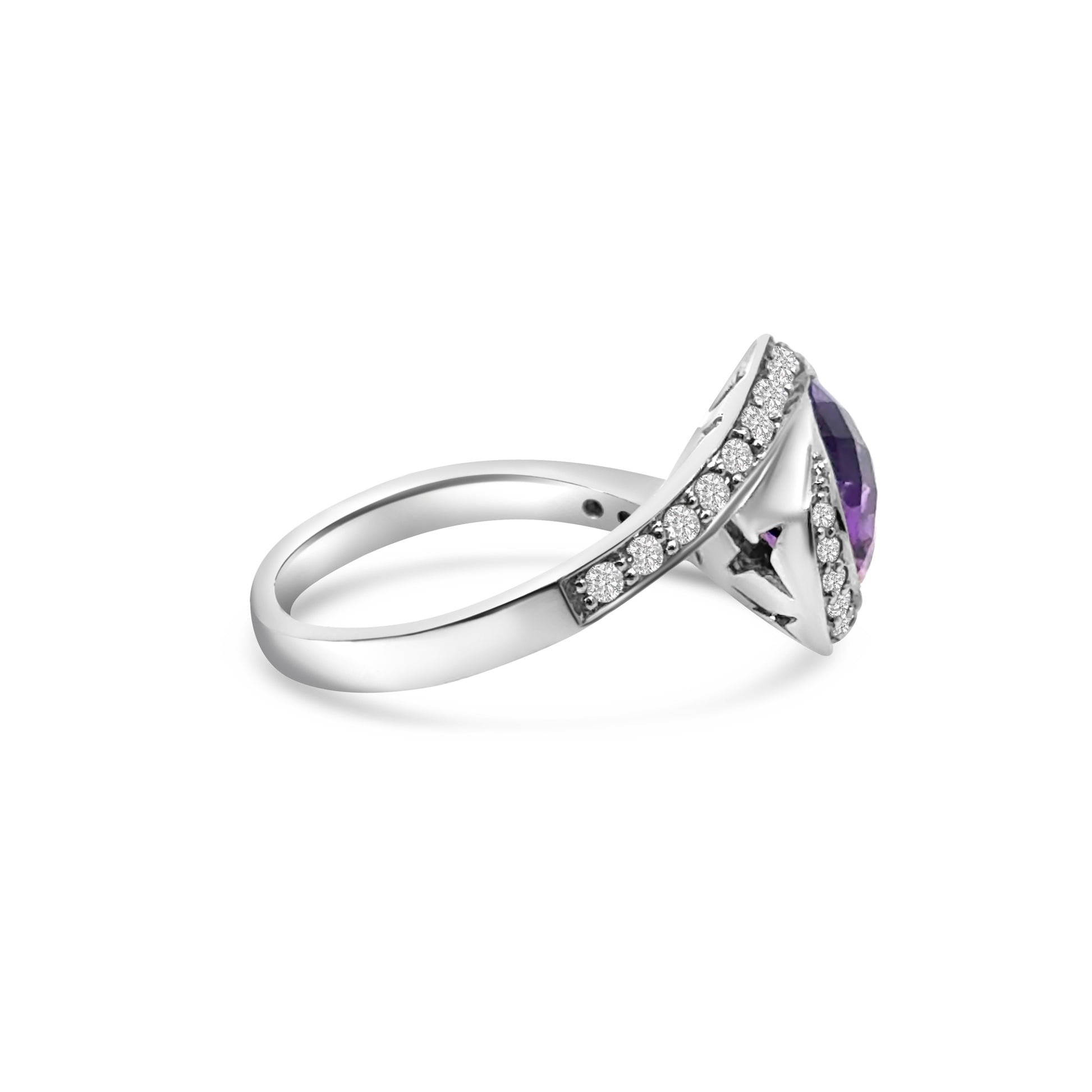 9kt Amethyst and Diamond Ring