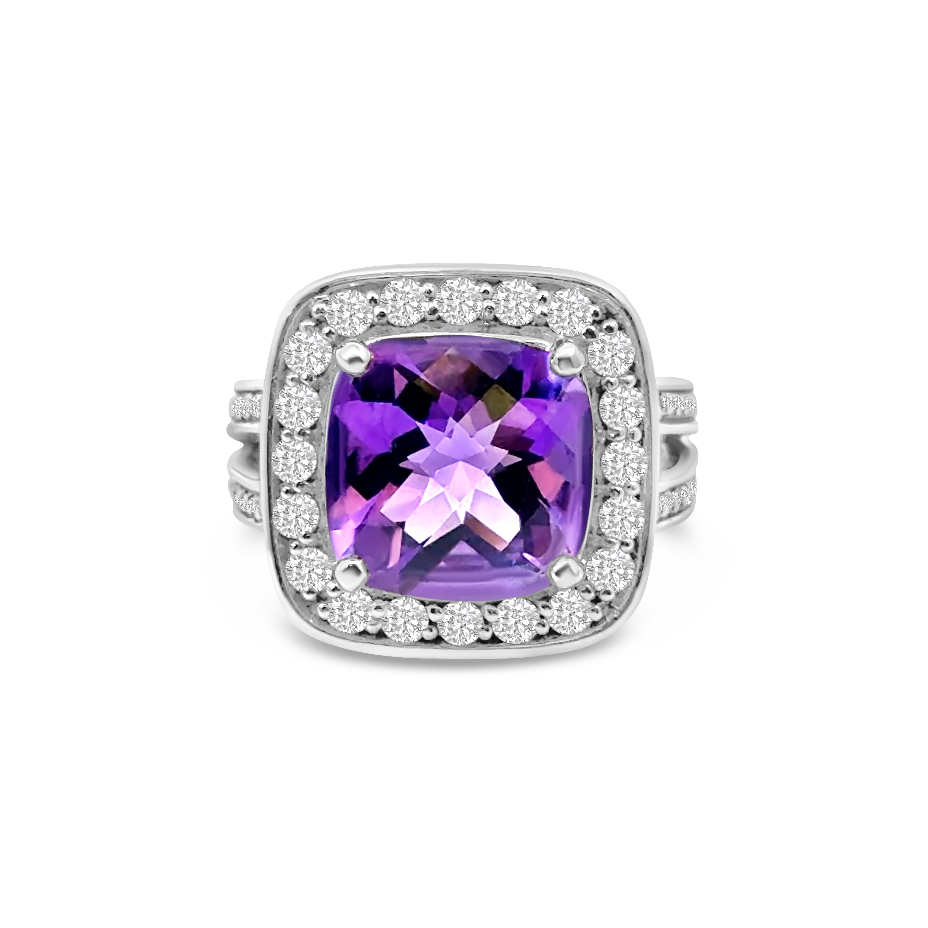 18kt Amethyst and Diamond Dress Ring