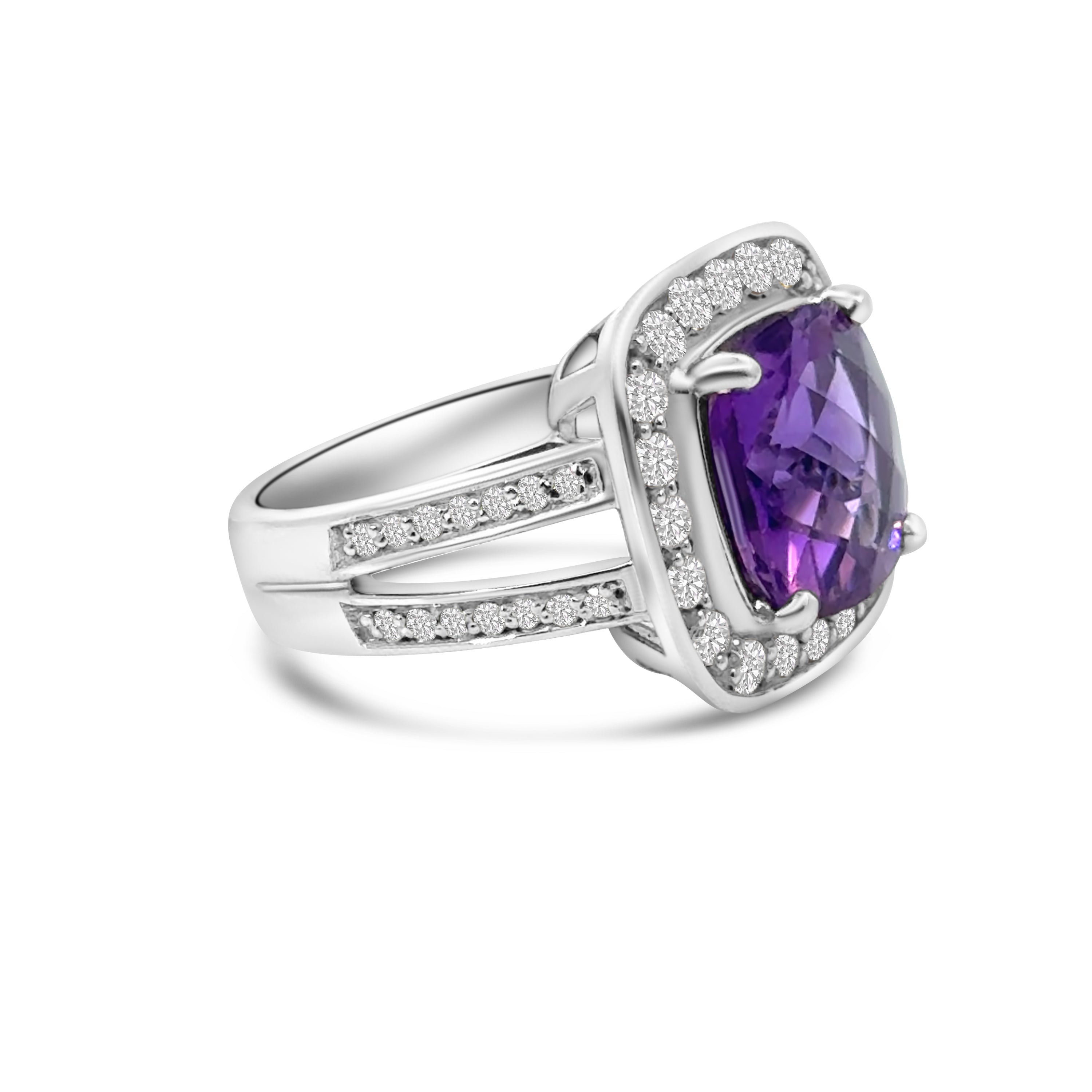 18kt Amethyst and Diamond Dress Ring