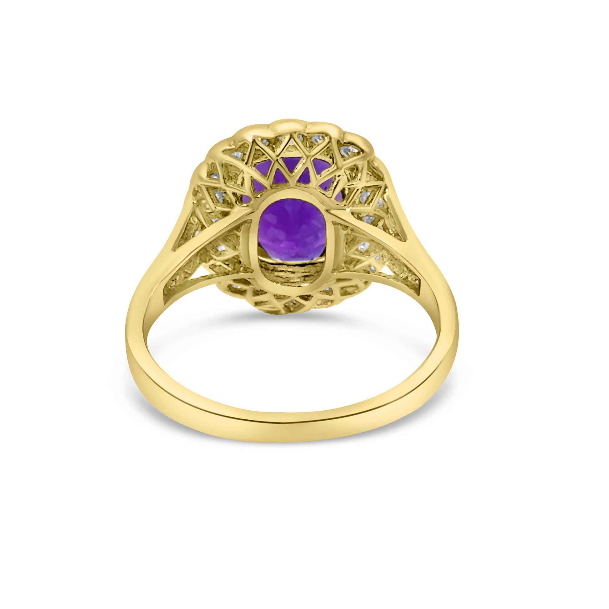 9kt Amethyst and Diamond Dress Ring