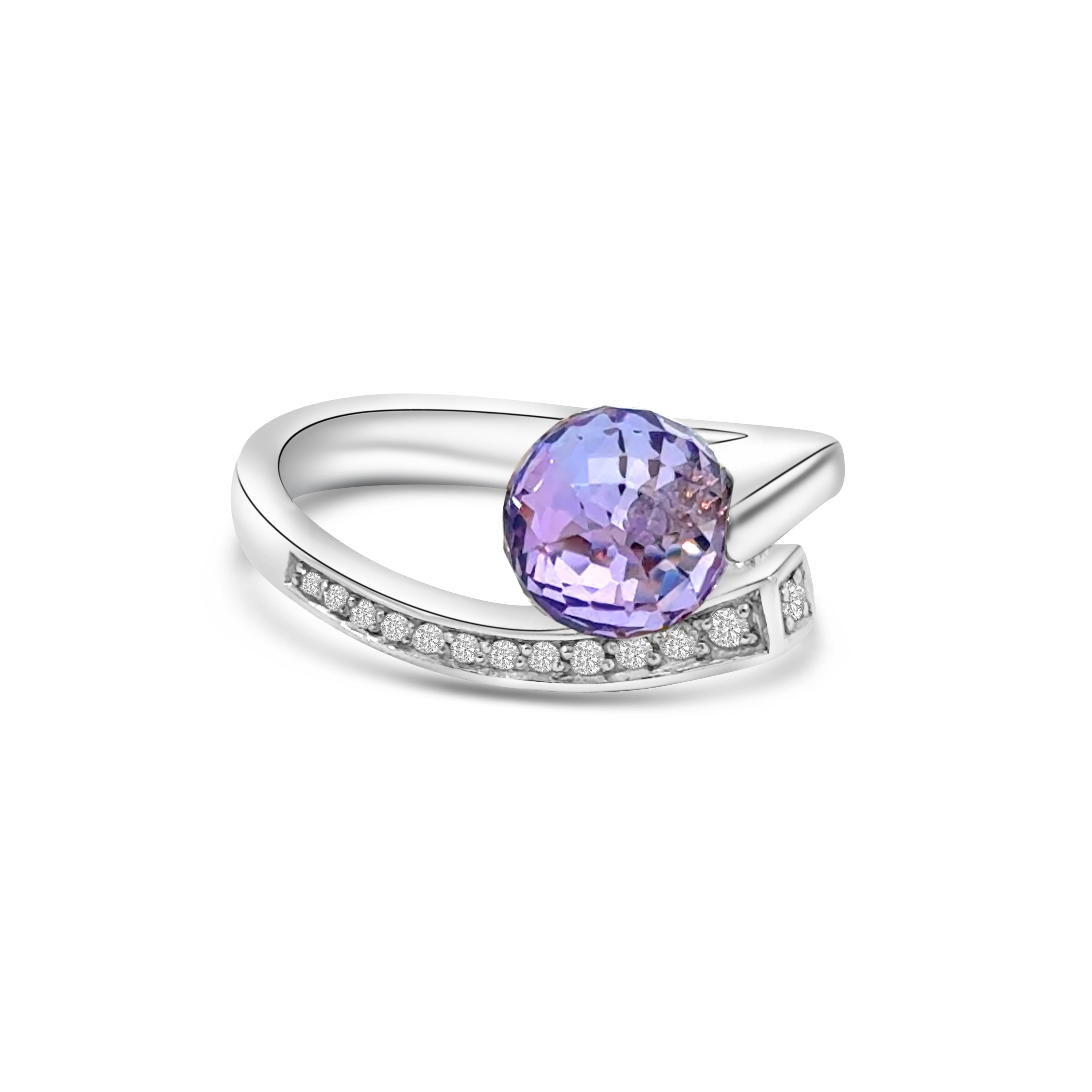 14kt Amethyst and Diamond Dress Ring