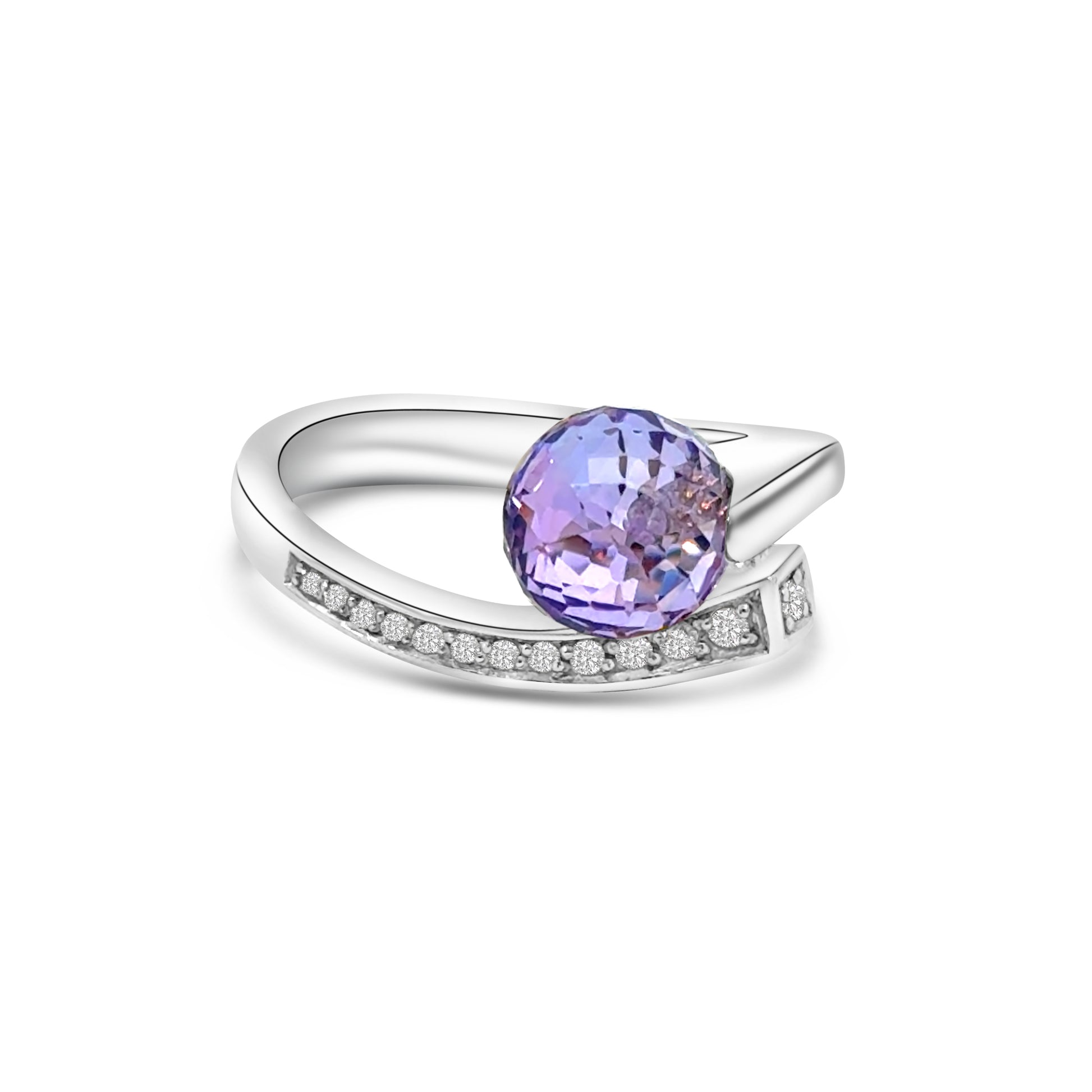 14kt Amethyst and Diamond Dress Ring