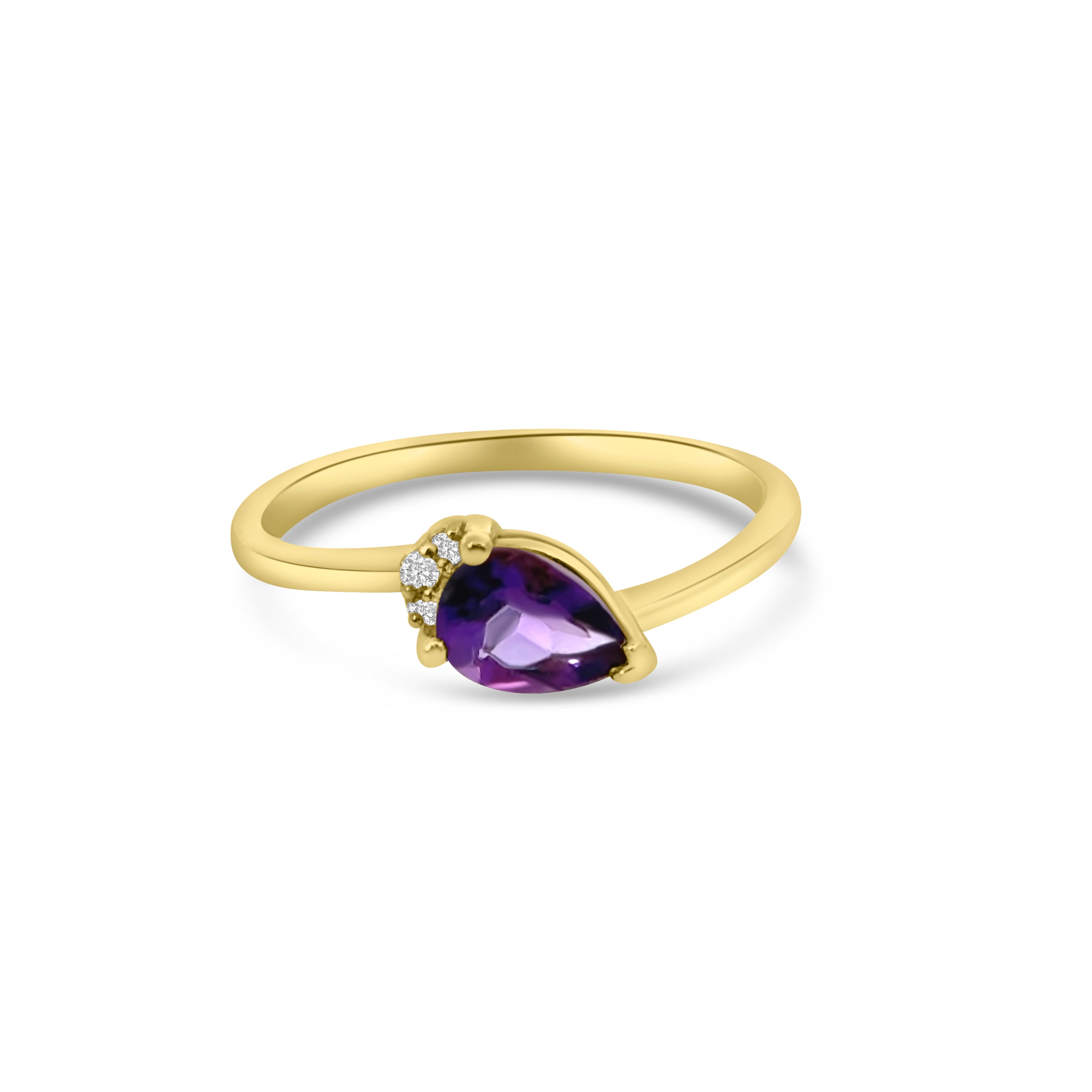 9kt Amethyst and Diamond Dress Ring