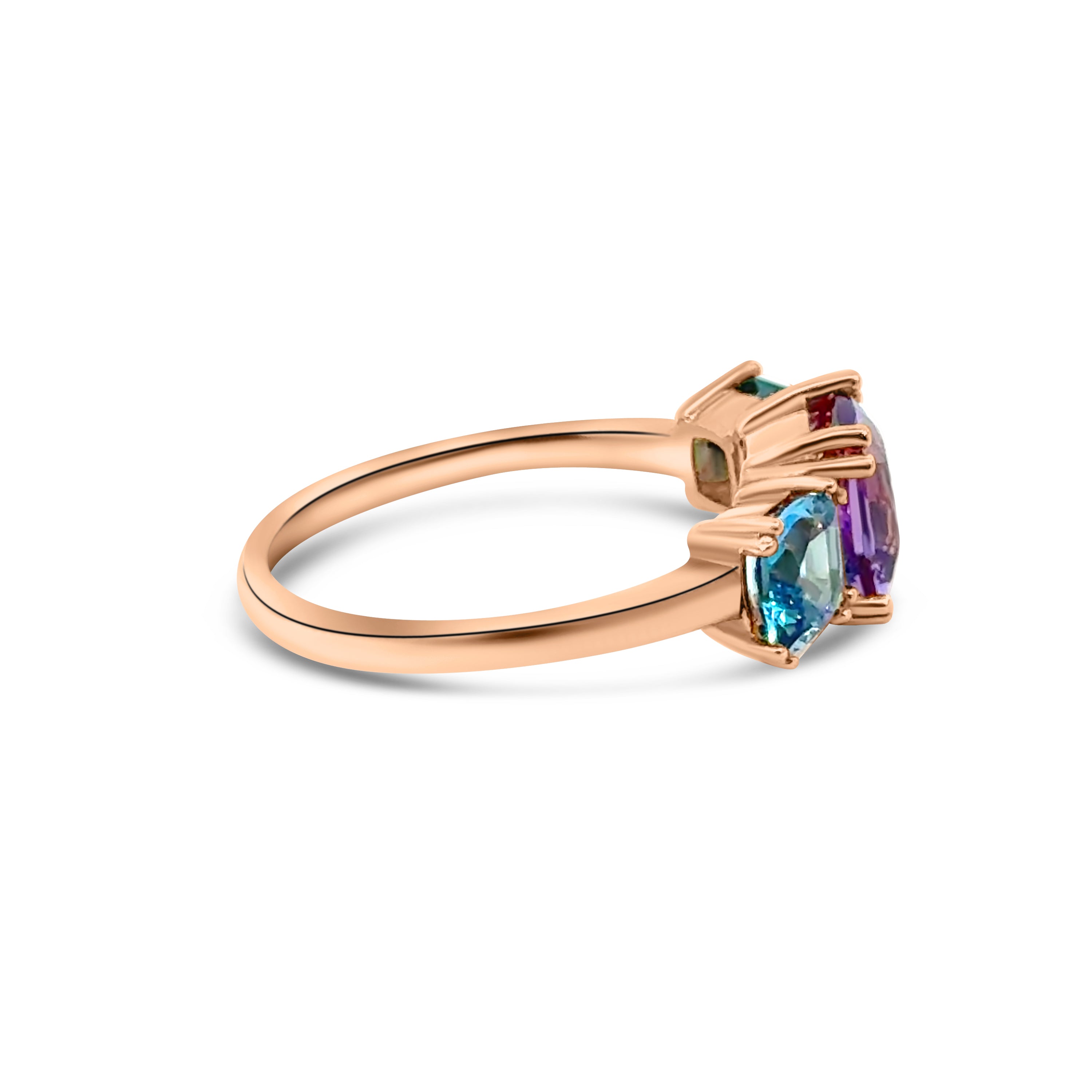 14kt Amethyst and Blue Topaz Dress Ring