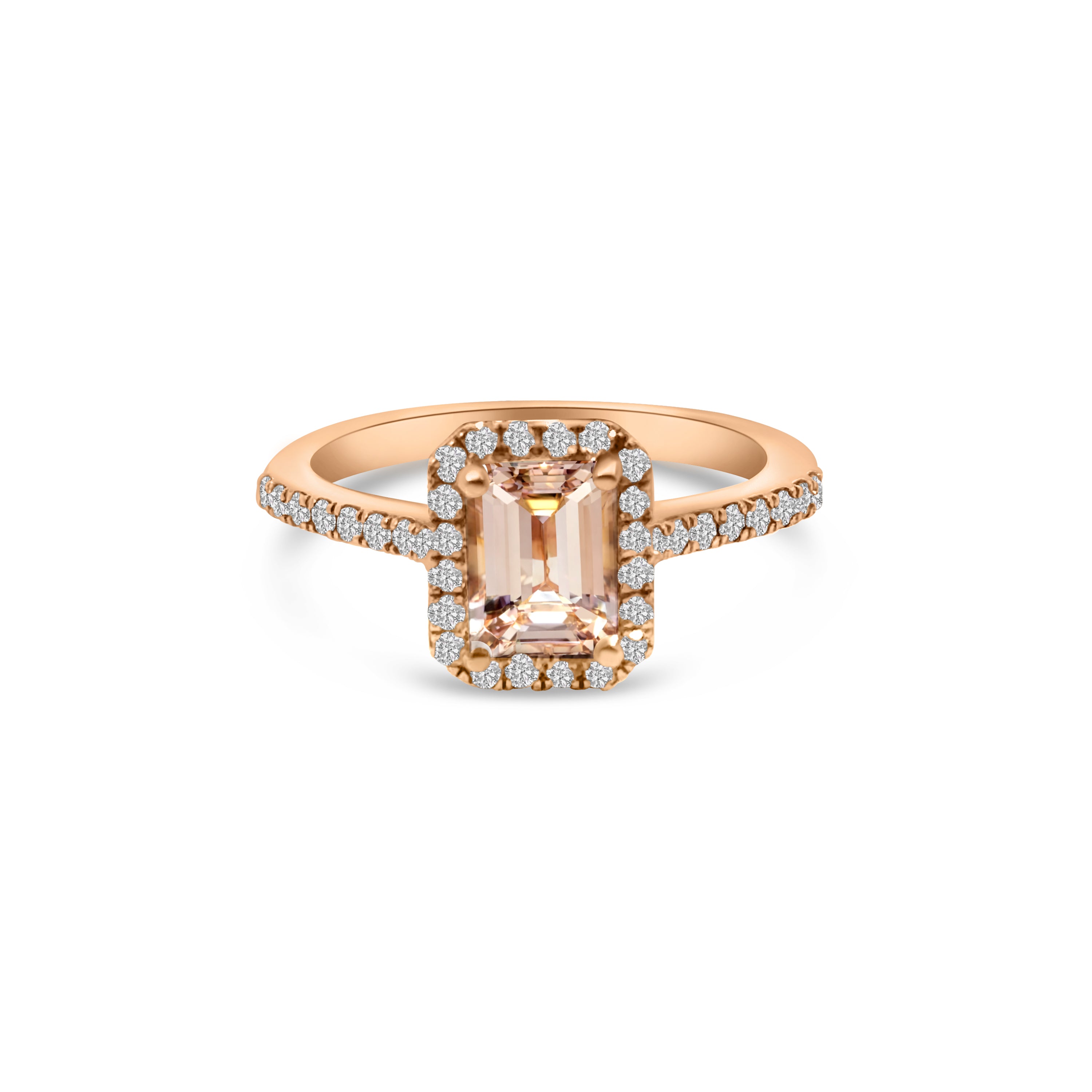 9kt Morganite and Diamond Dress Ring