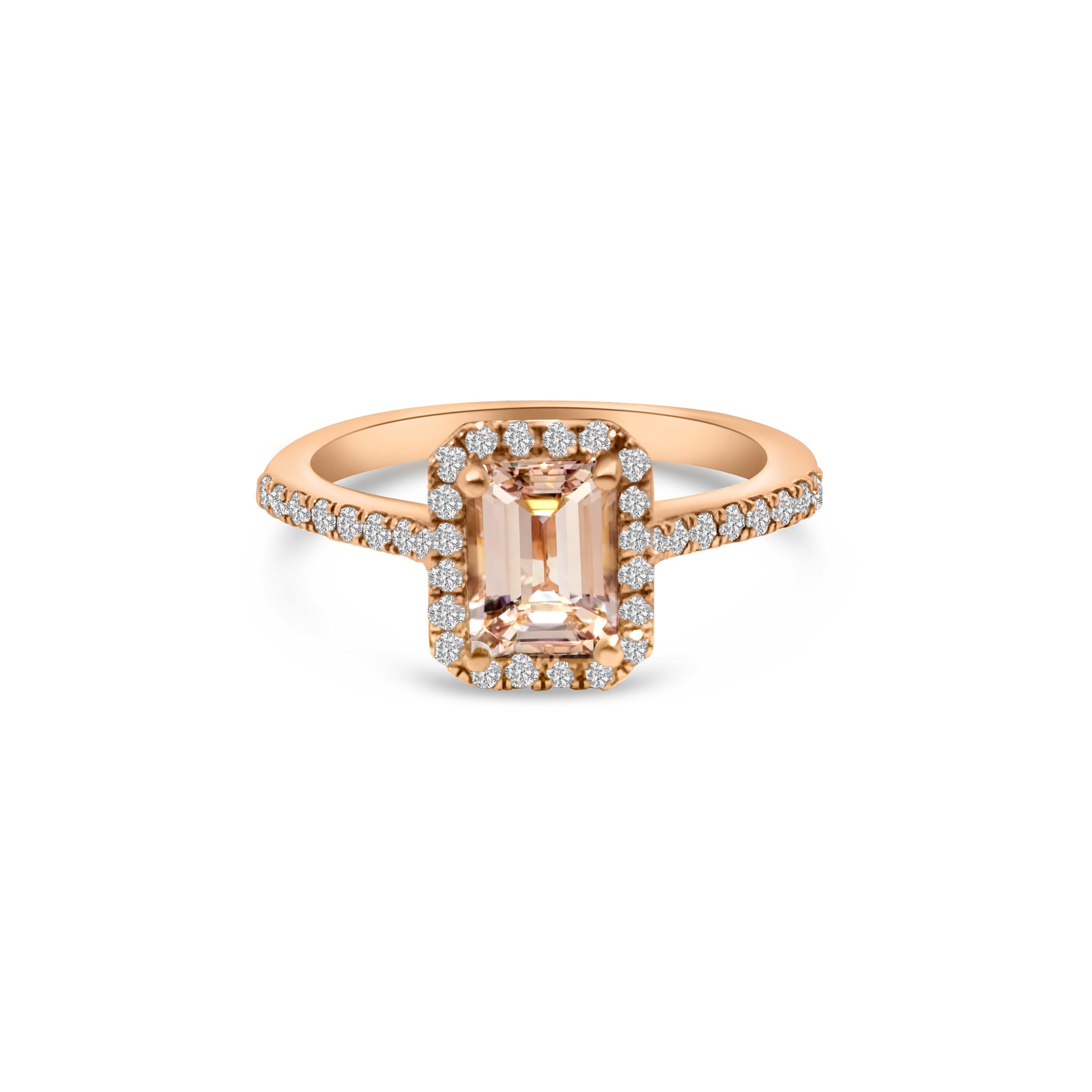 9kt Morganite and Diamond Dress Ring