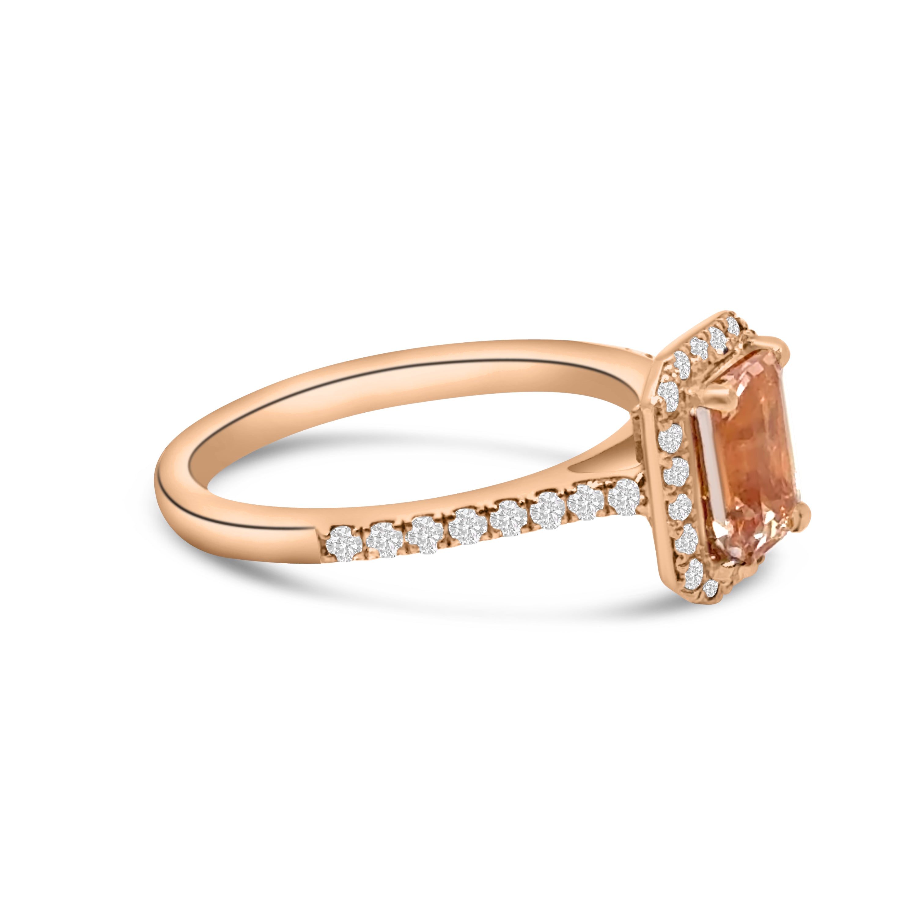 9kt Morganite and Diamond Dress Ring