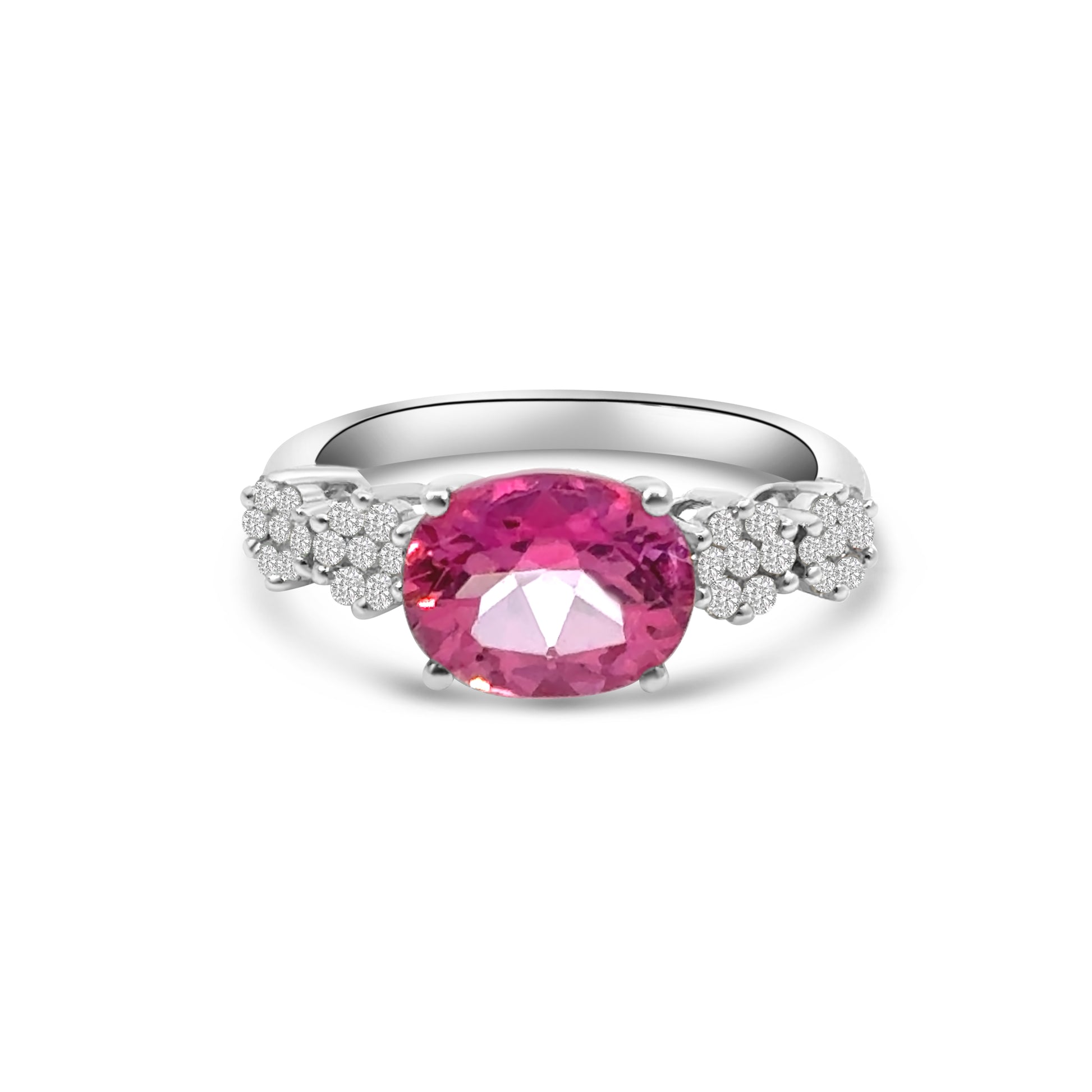 18kt Pink Sapphire and Diamond Dress Ring