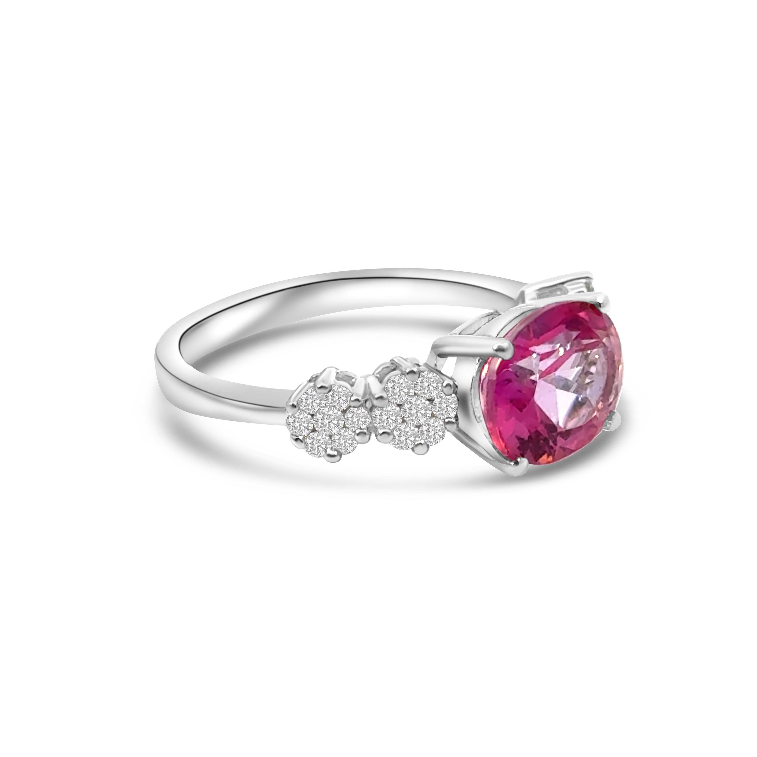 18kt Pink Sapphire and Diamond Dress Ring