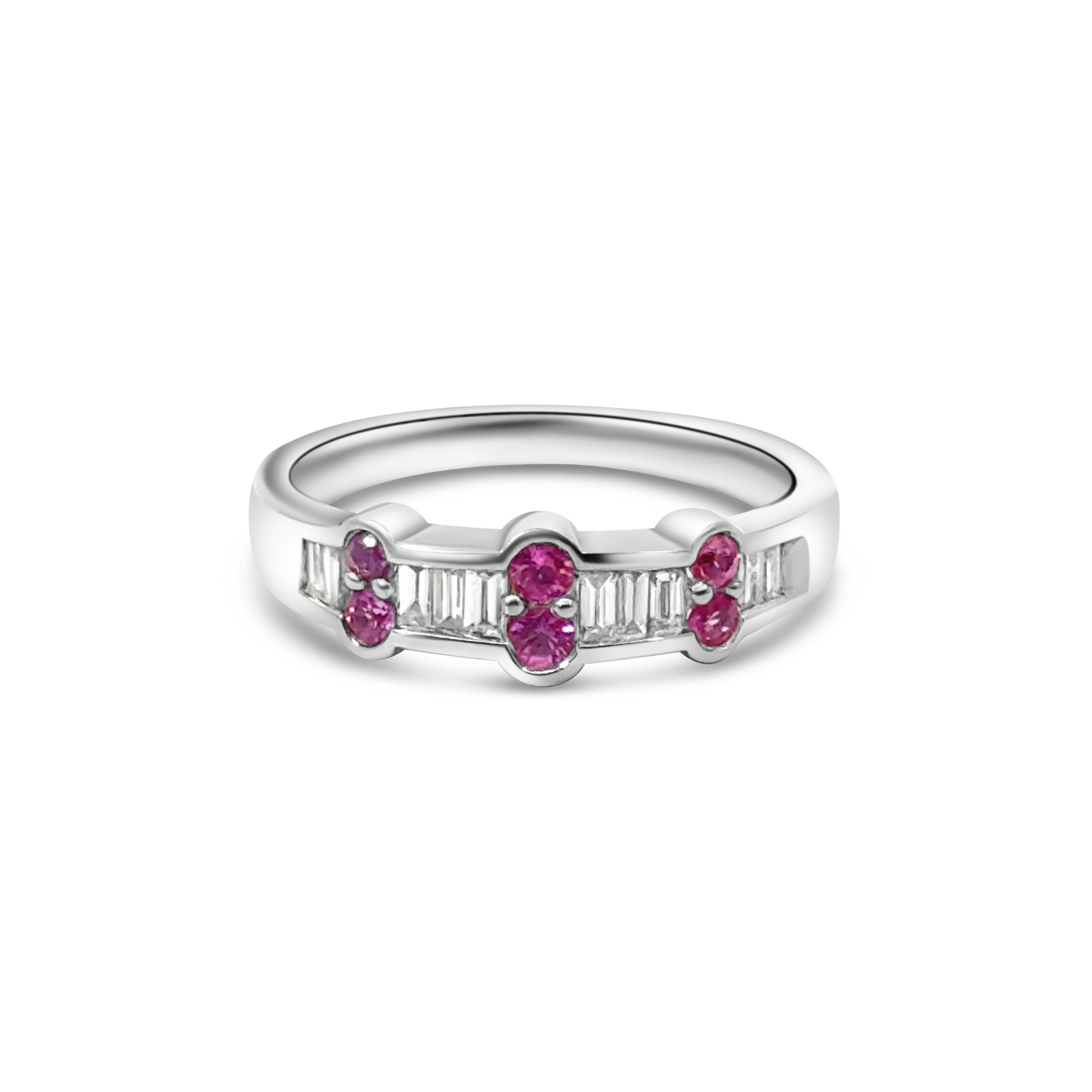 18kt Pink Sapphire and Diamond Dress Ring