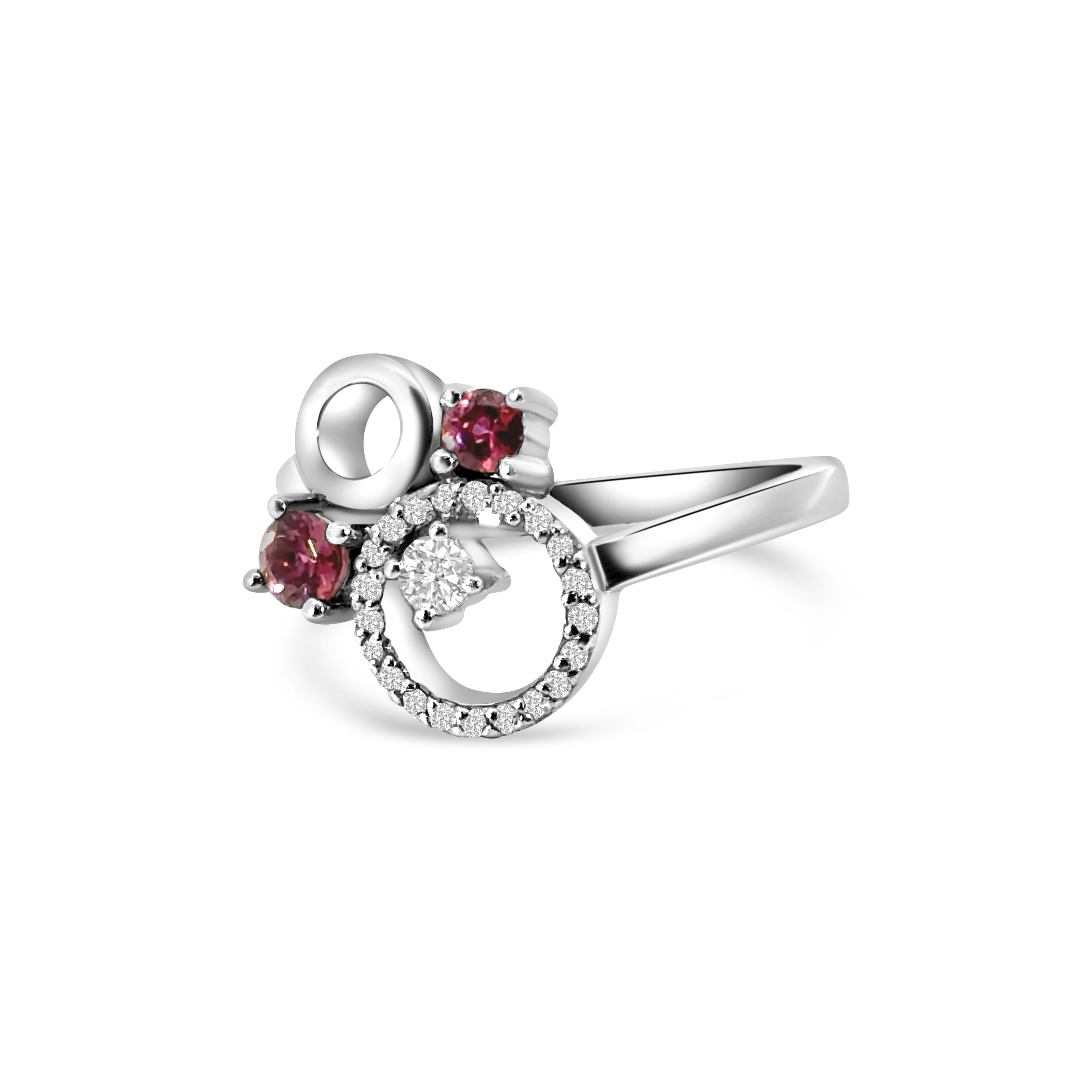 14kt Pink Tourmaline and Diamond Dress Ring