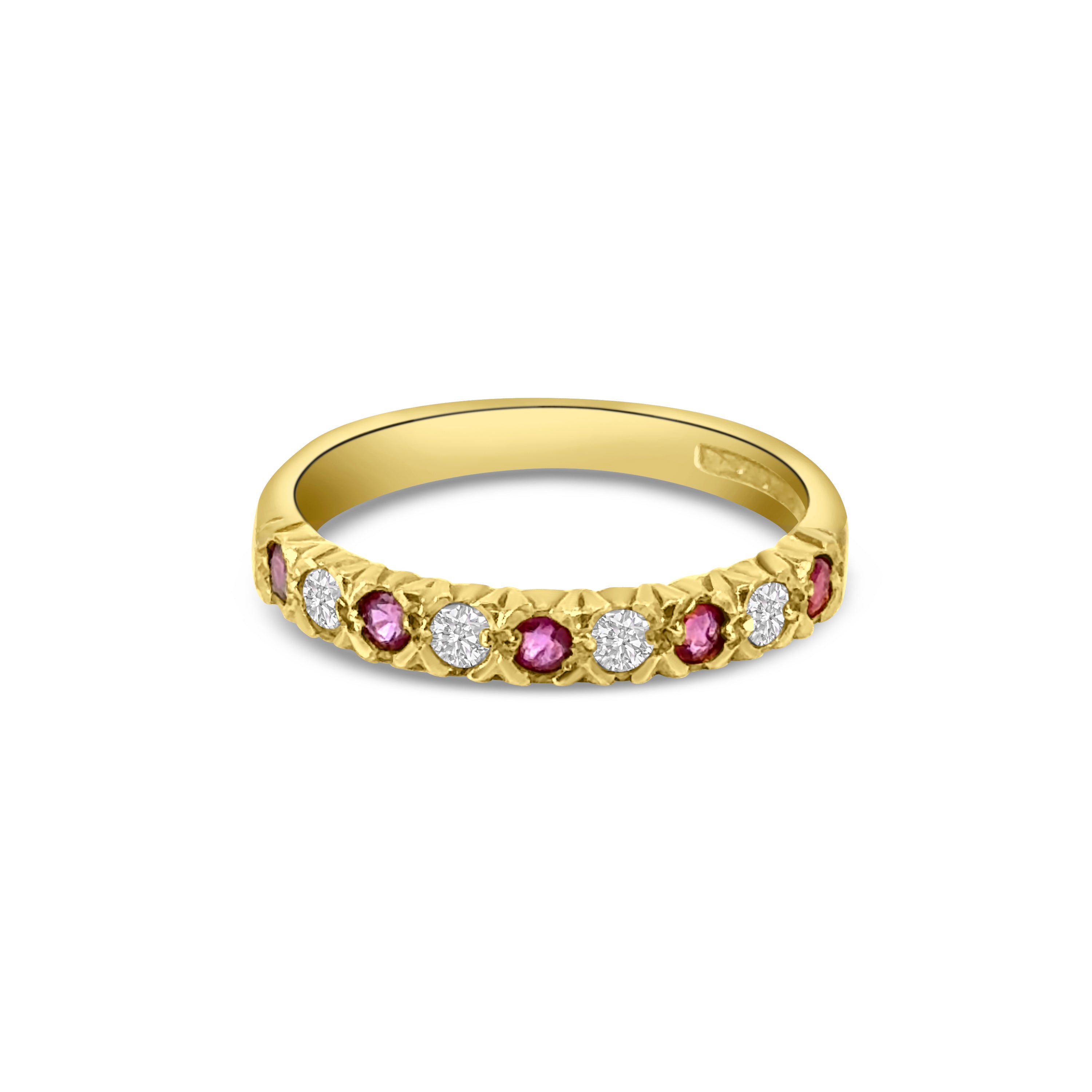 9kt Ruby and Diamond Band