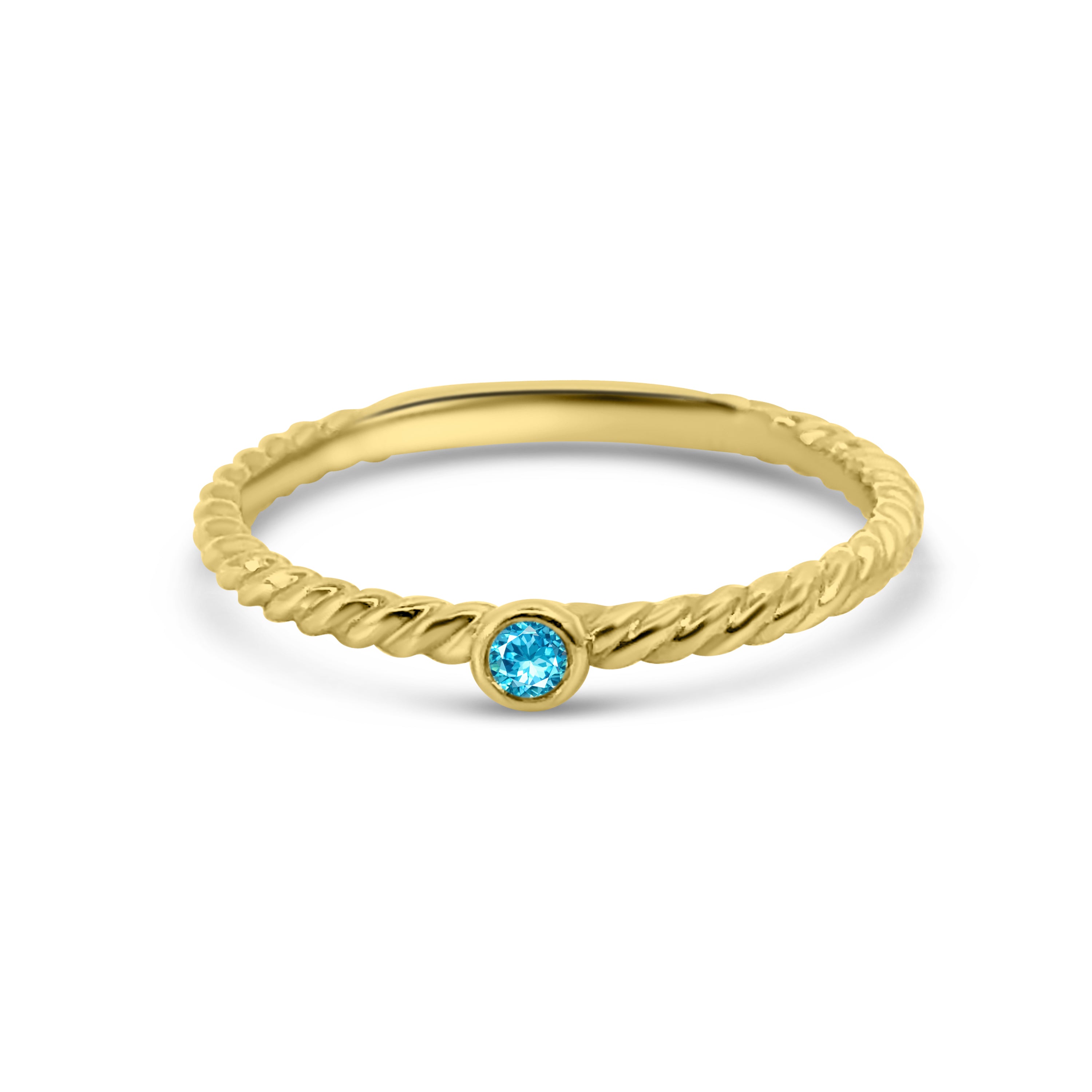 9kt Blue Topaz Stacking Ring