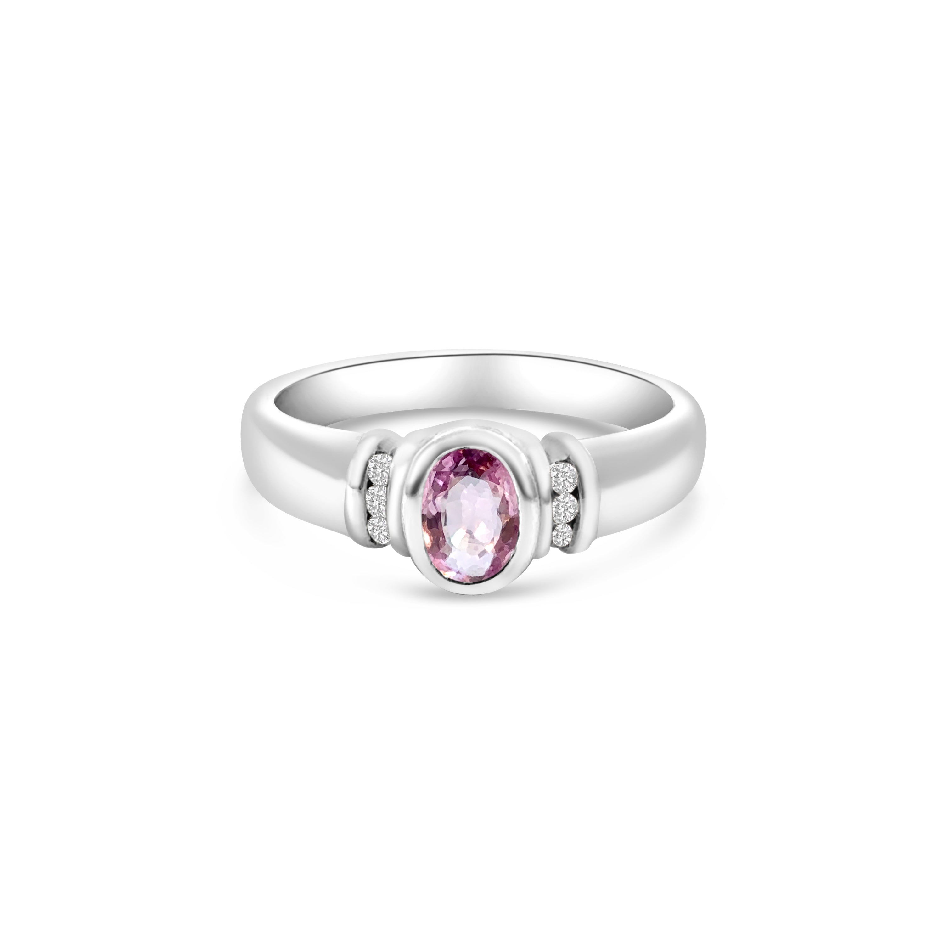 9kt Pink Sapphire and Diamond Dress Ring
