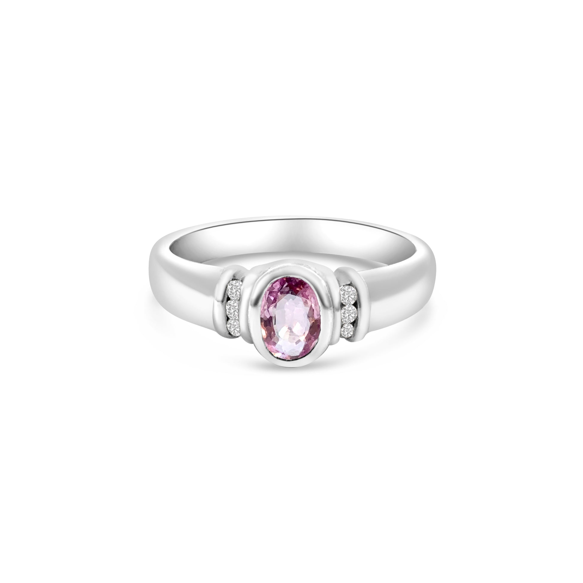9kt Pink Sapphire and Diamond Dress Ring