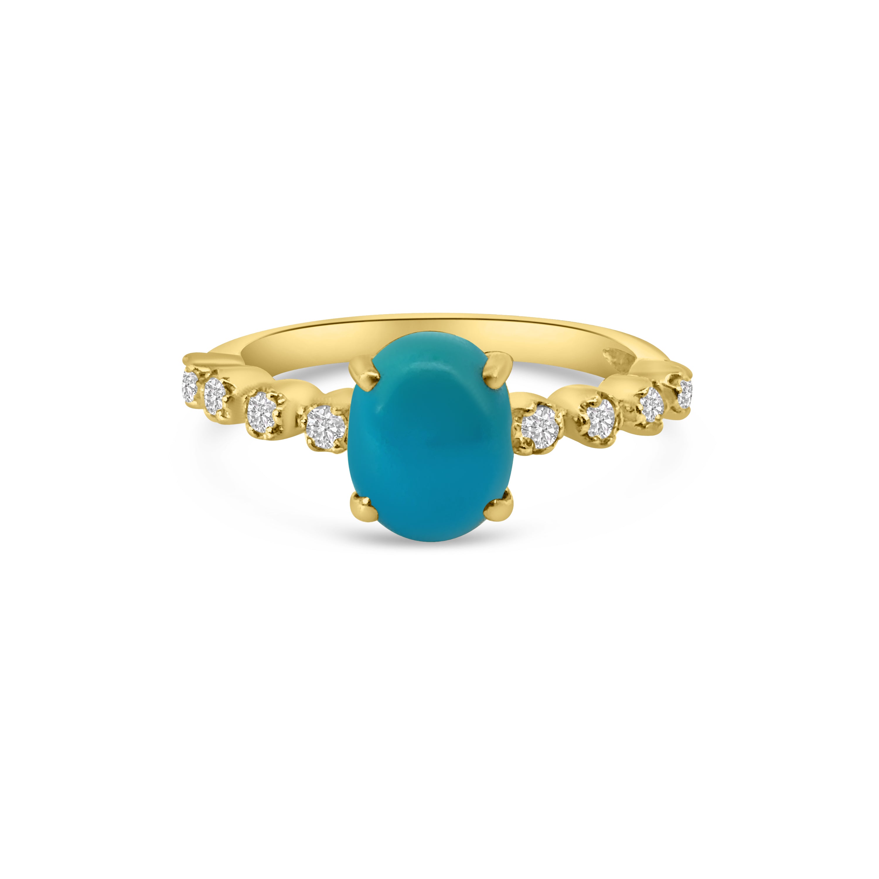 9kt Turquoise and Diamond Dress Ring