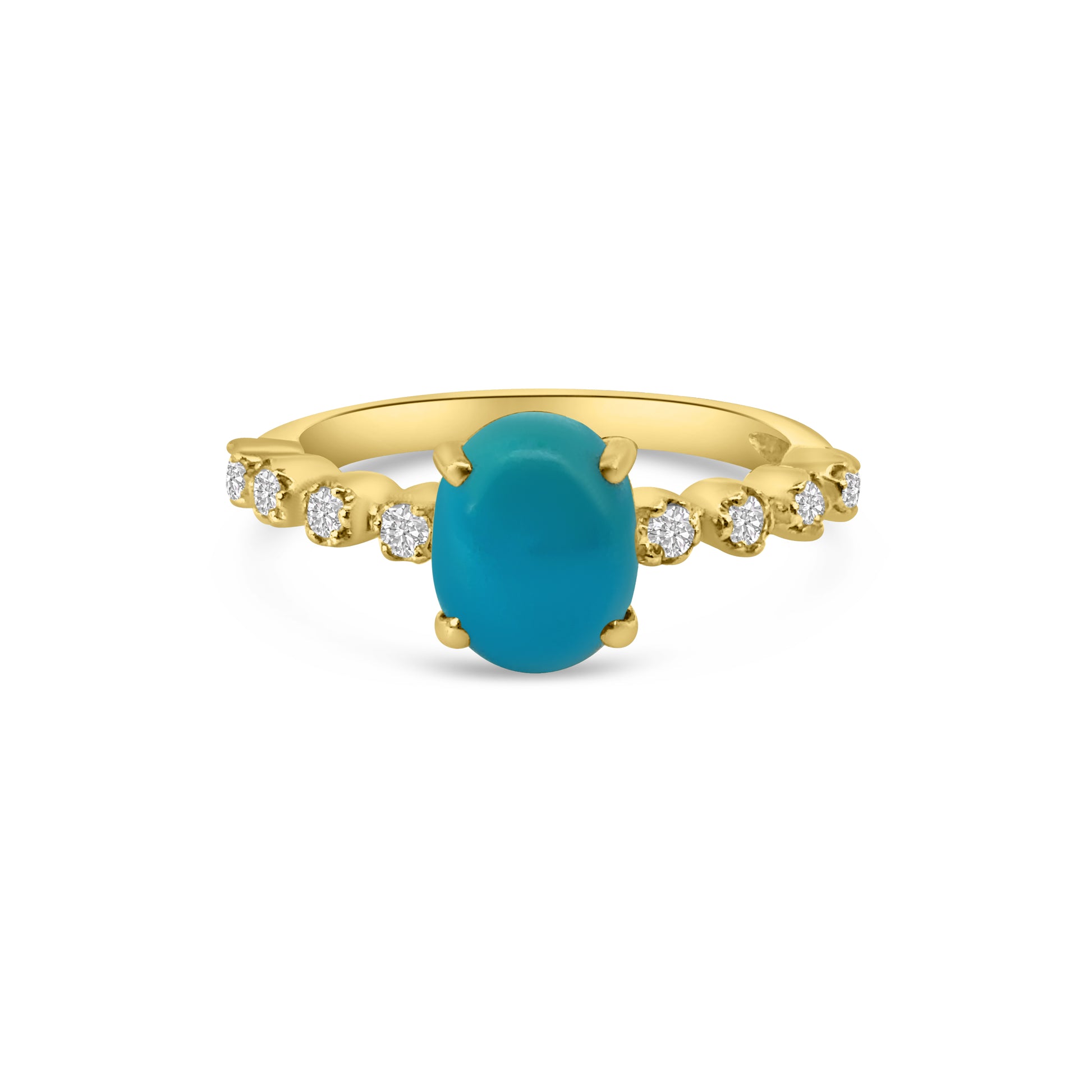 9kt Turquoise and Diamond Dress Ring