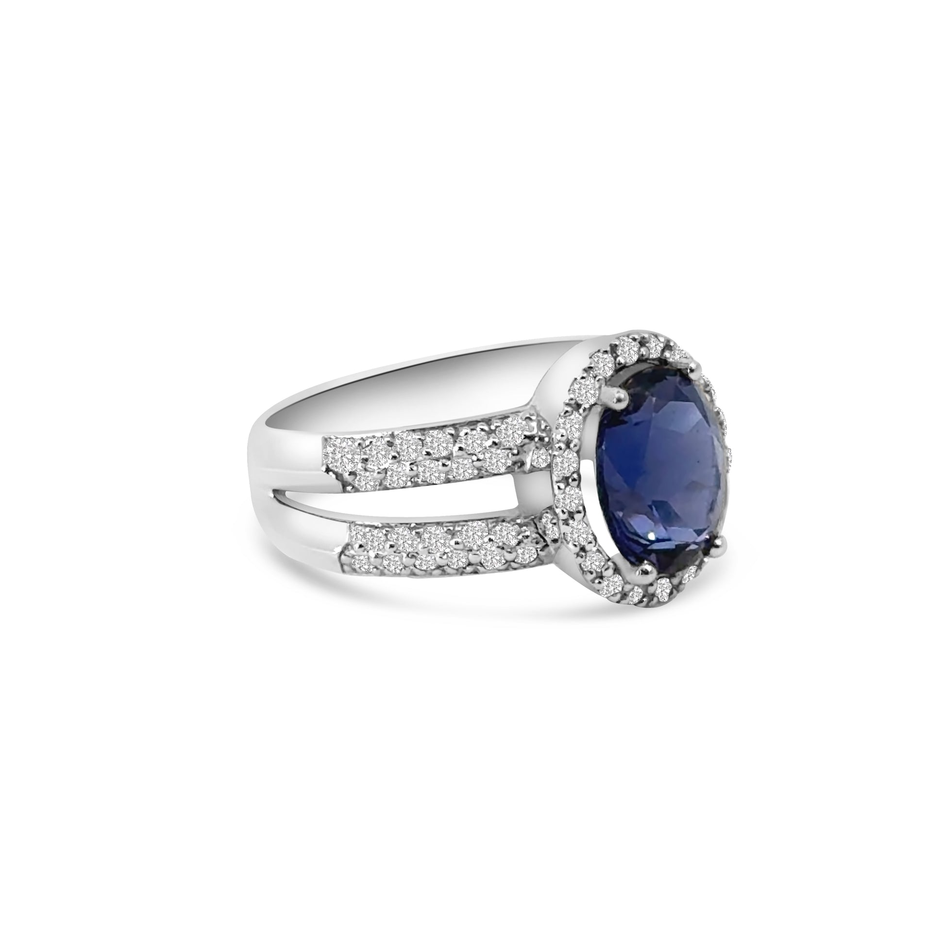18kt Iolite and Diamond Dress Ring