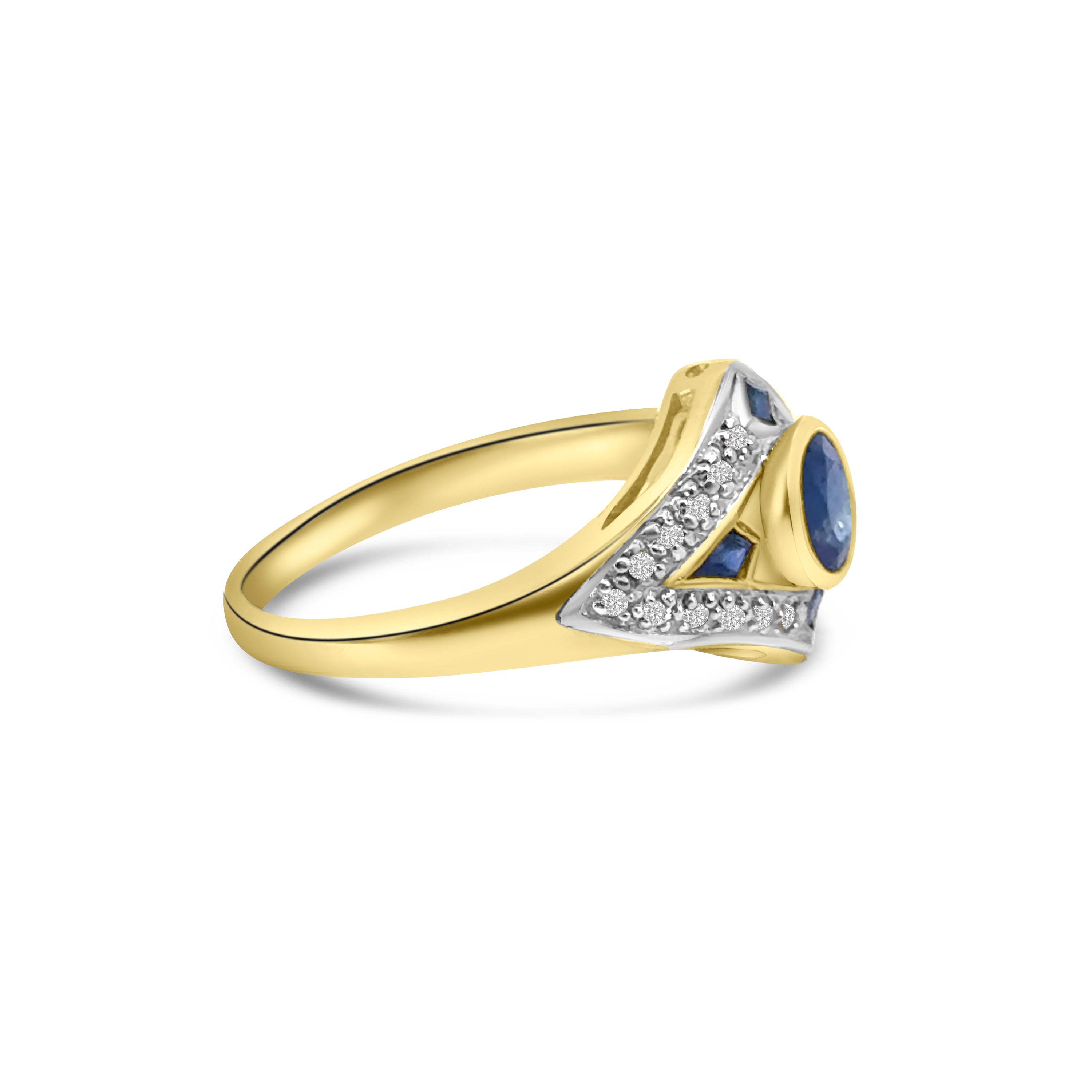 9kt Sapphire and Diamond Art Deco Dress Ring