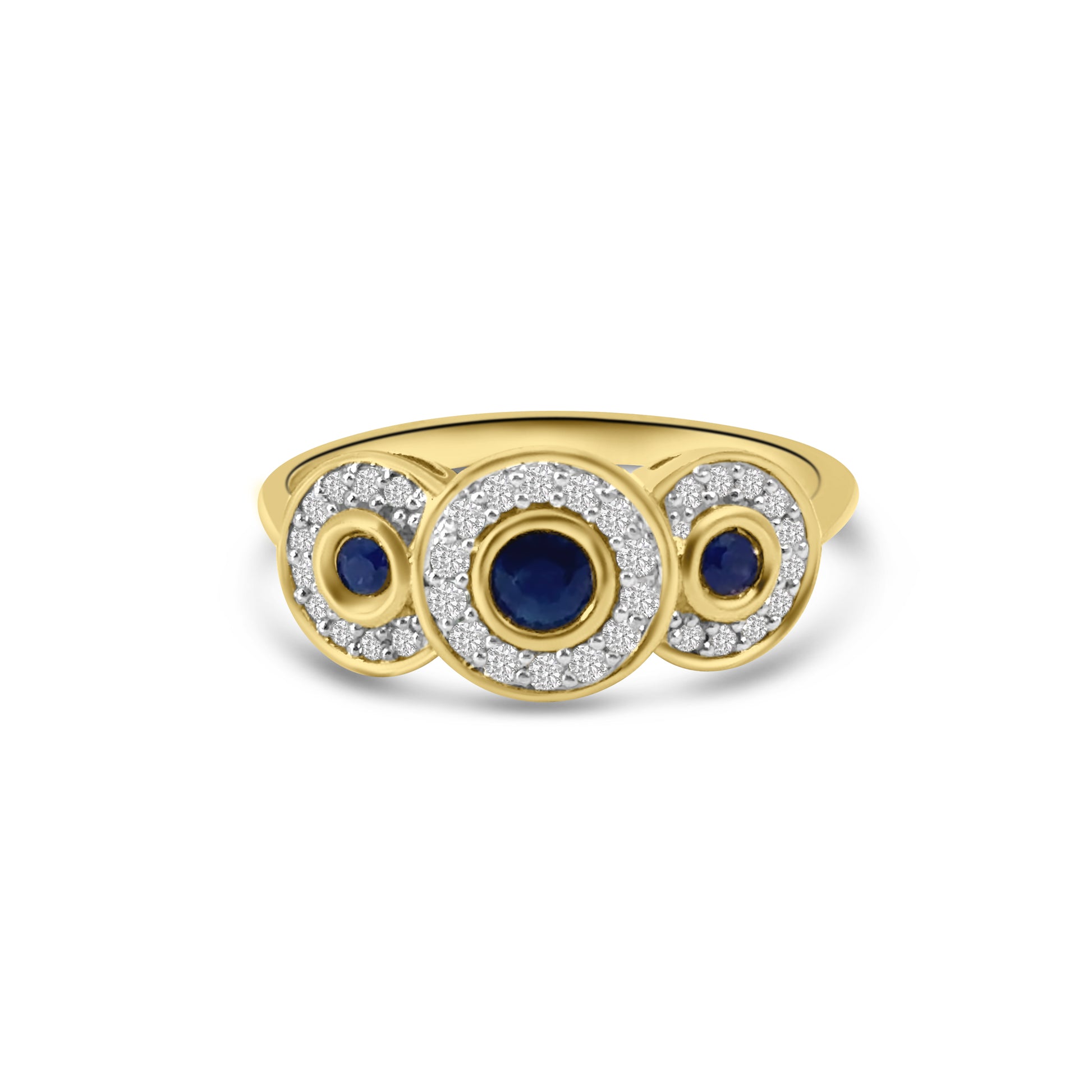 9kt Sapphire and Diamond Dress Ring