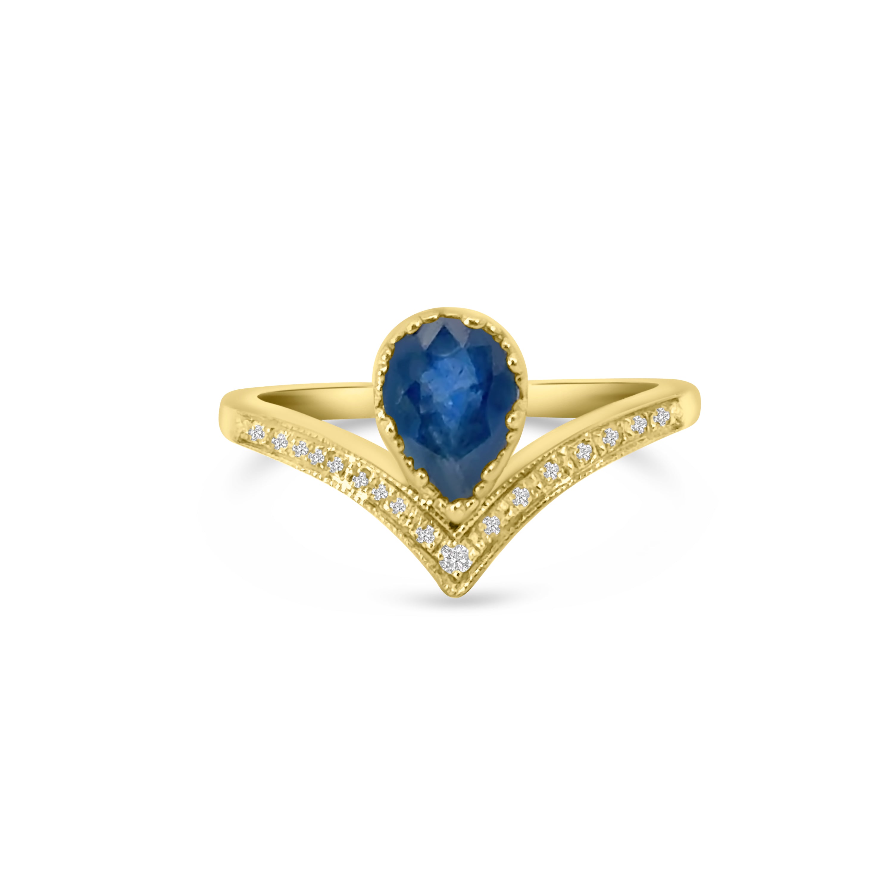 9kt Sapphire and Diamond Dress Ring
