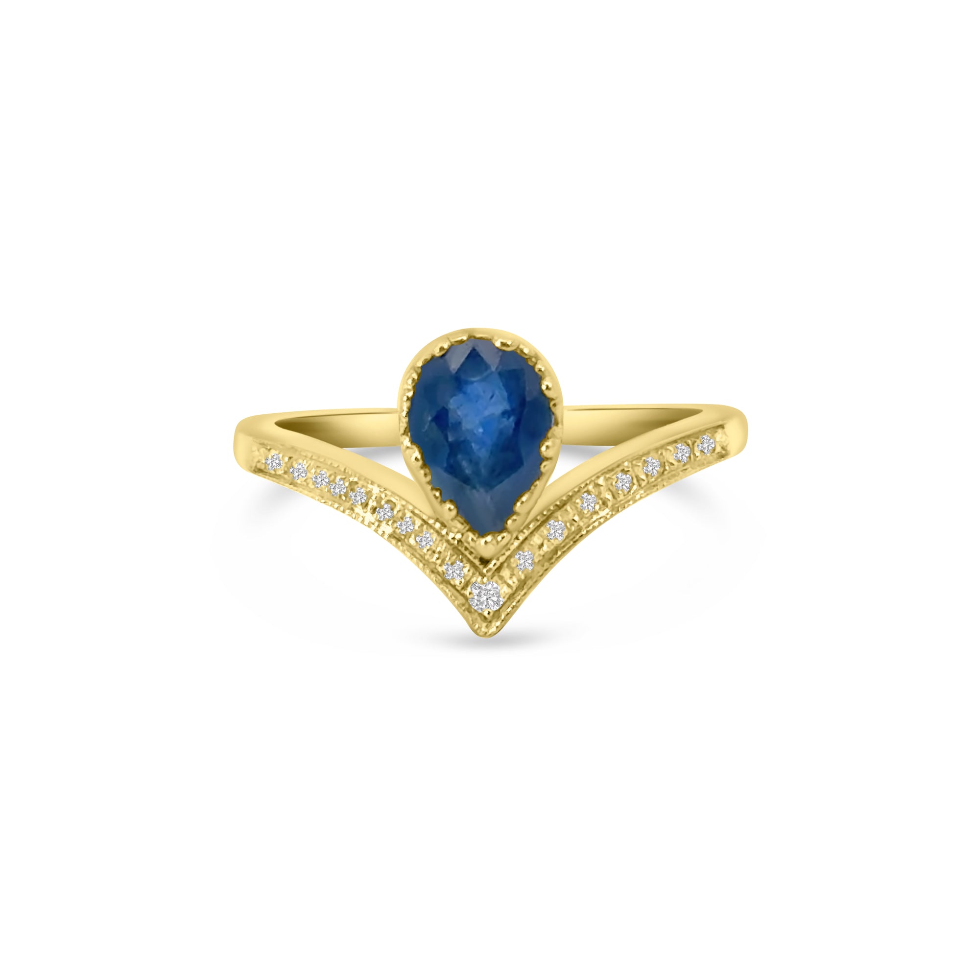 9kt Sapphire and Diamond Dress Ring