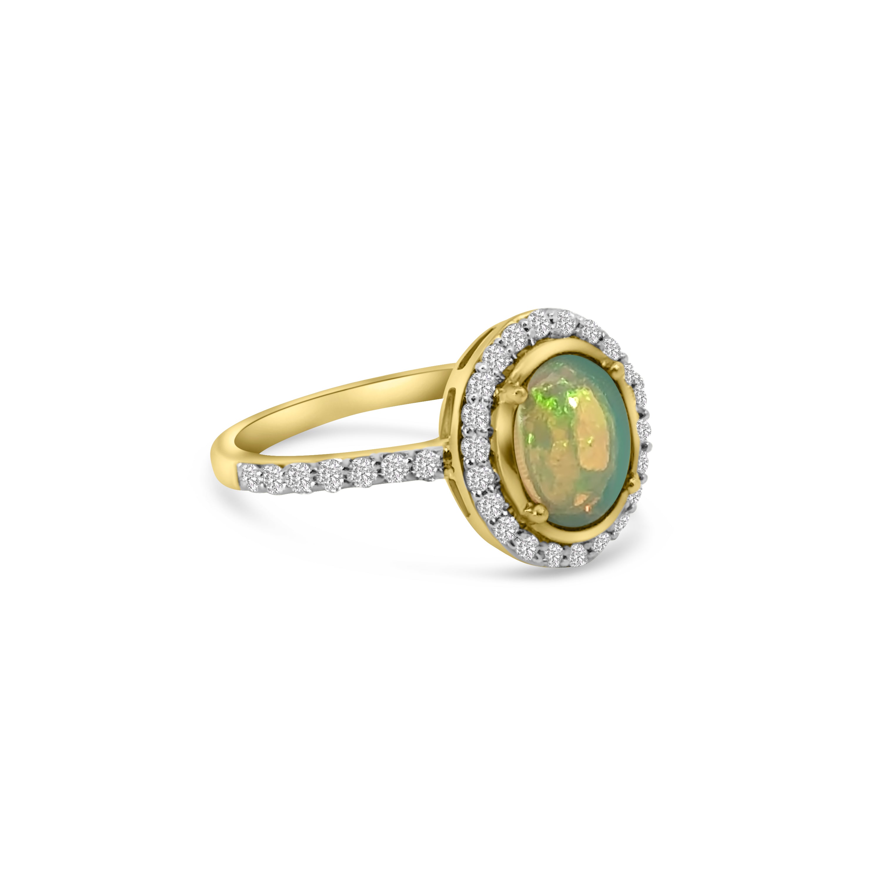 9kt Opal and Diamond Dress Ring