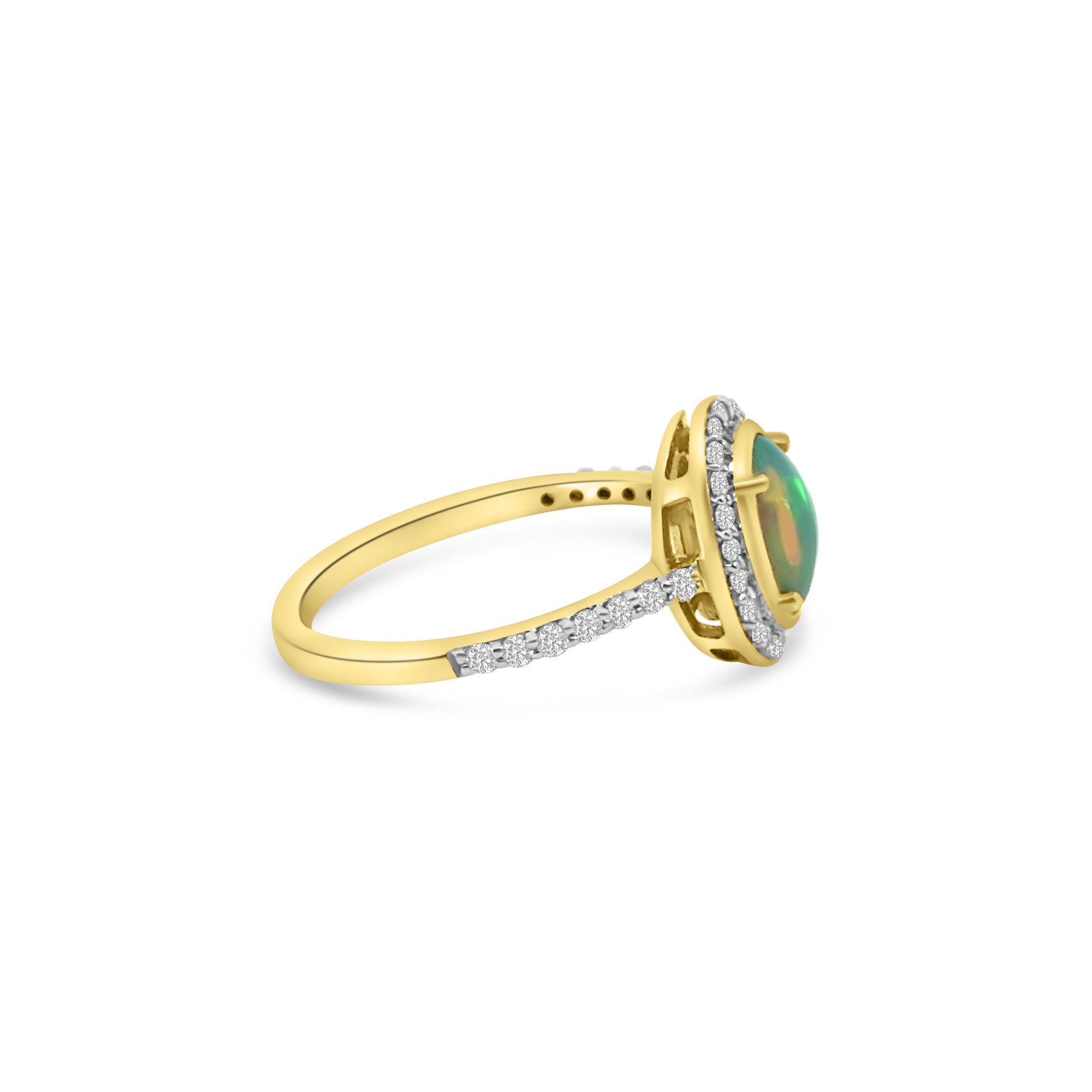 9kt Opal and Diamond Dress Ring