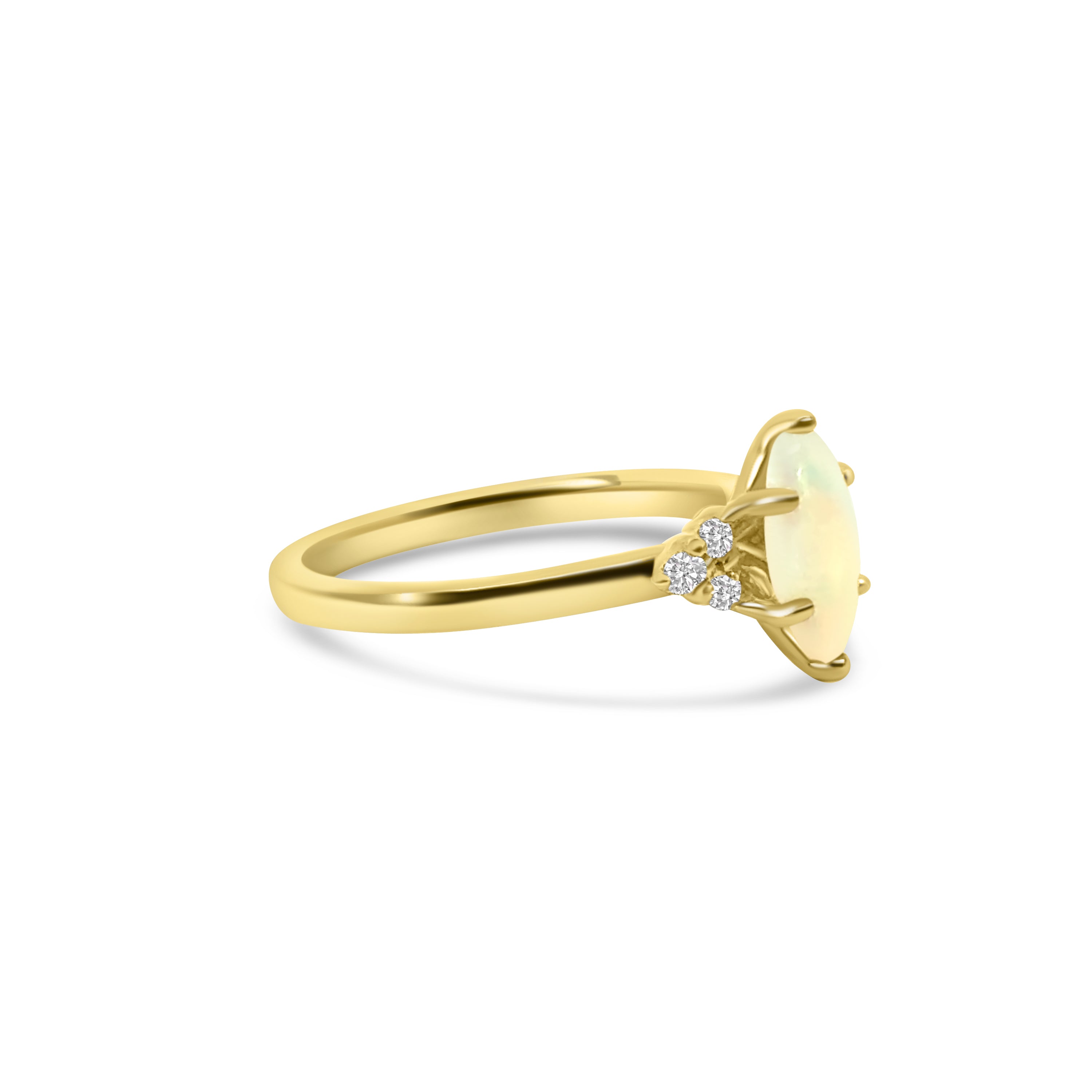 9kt Opal and Diamond Marquise Cut Dress Ring