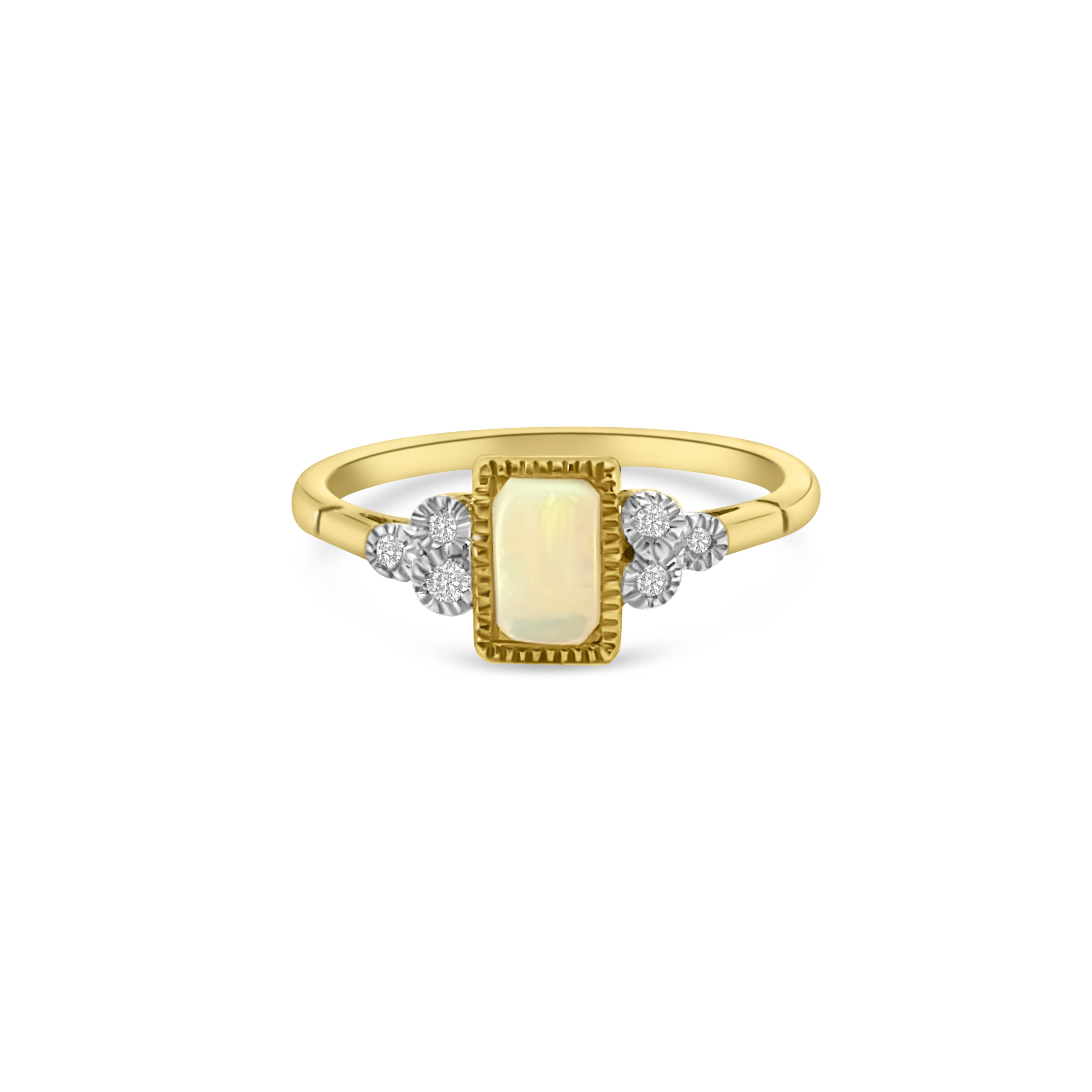 9kt Opal and Diamond Dress Ring