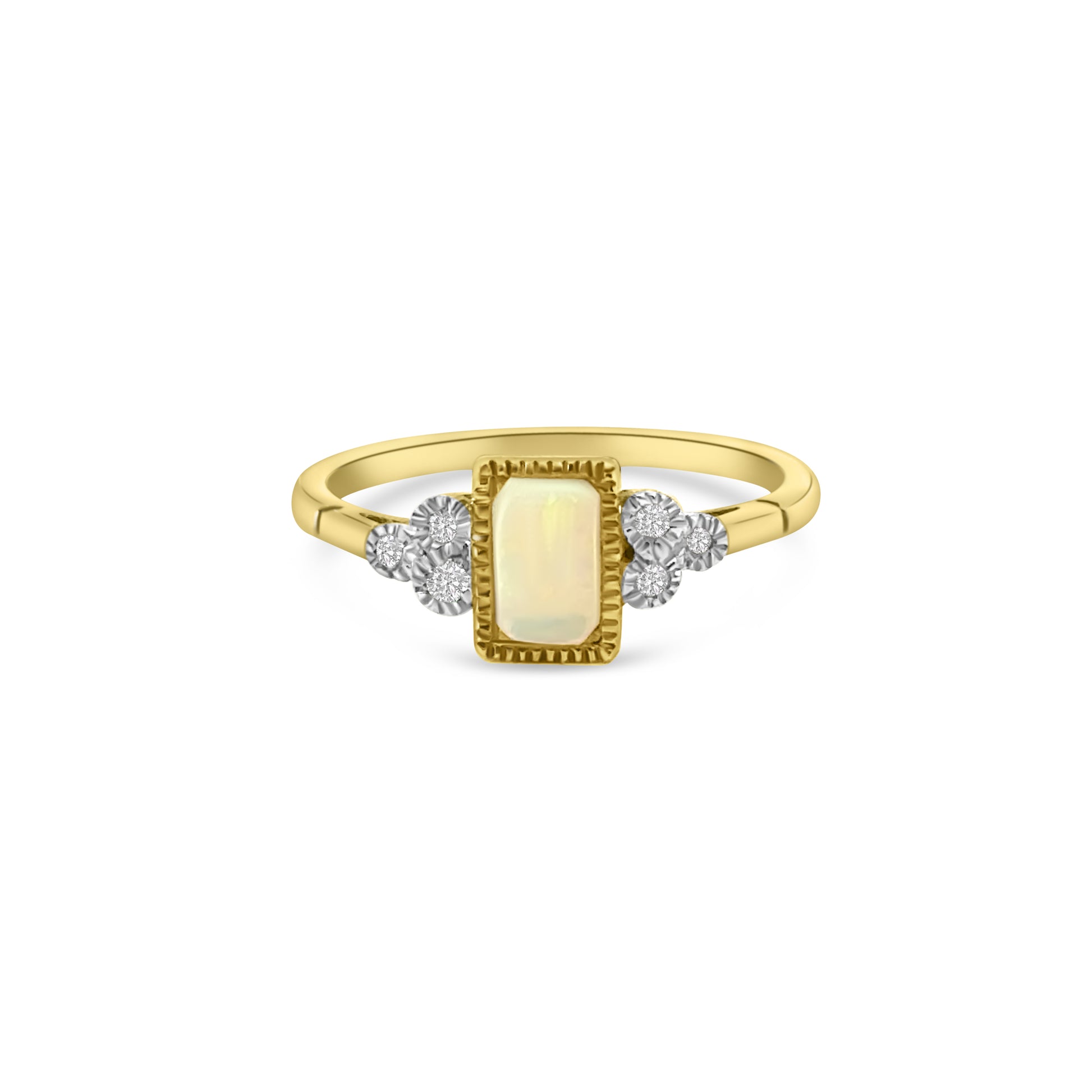 9kt Opal and Diamond Dress Ring