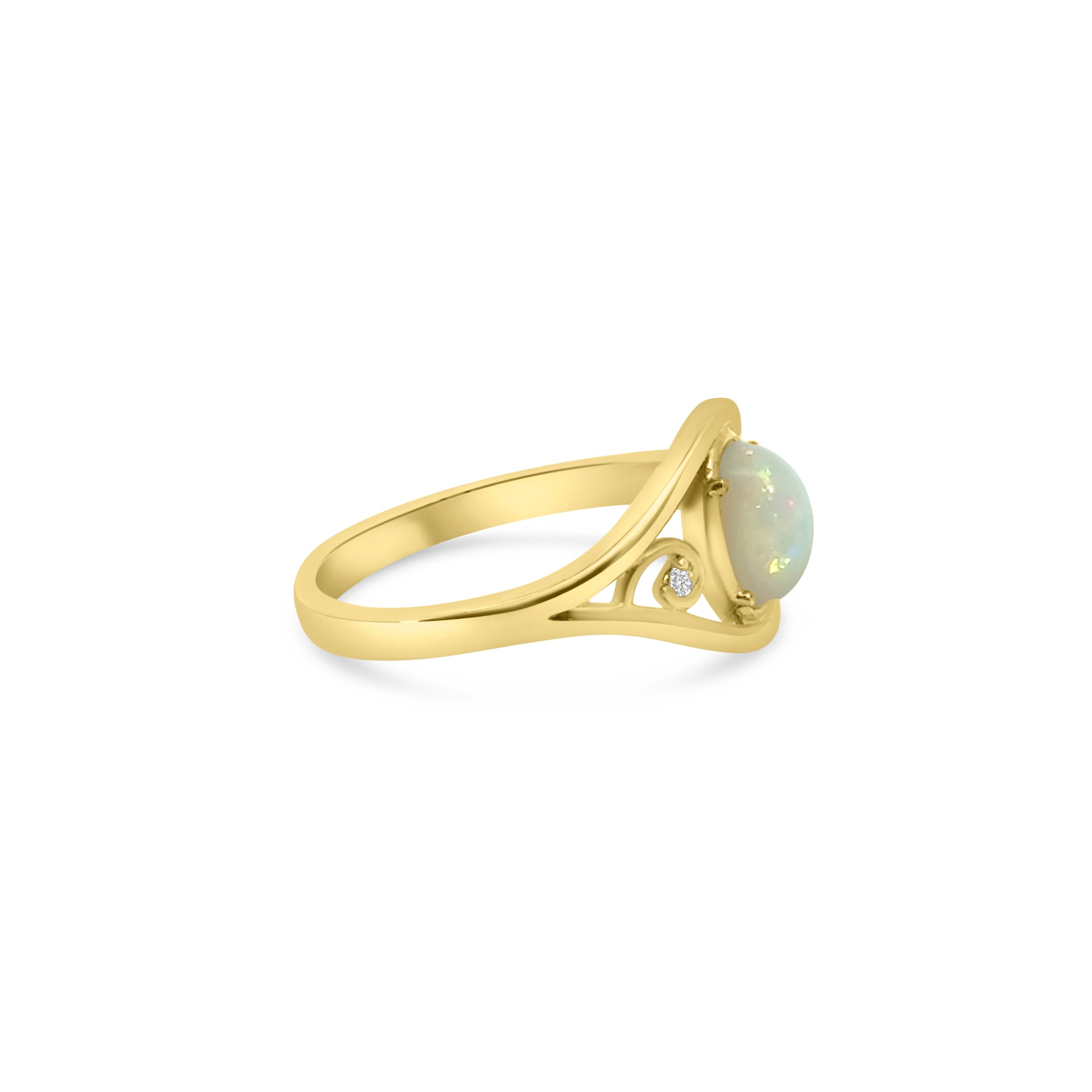 9kt Opal and Diamond Dress Ring
