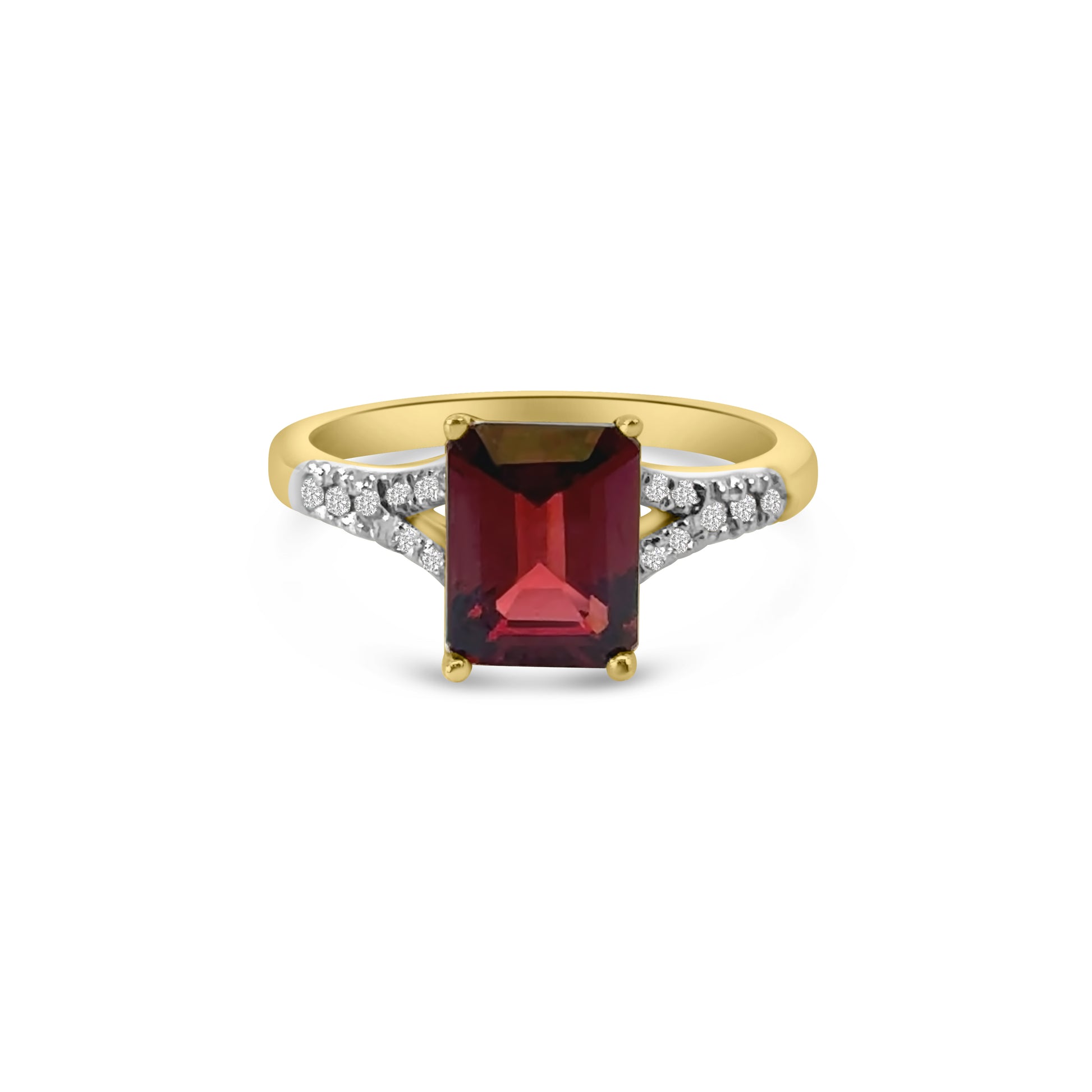 9kt Garnet and Diamond Dress Ring