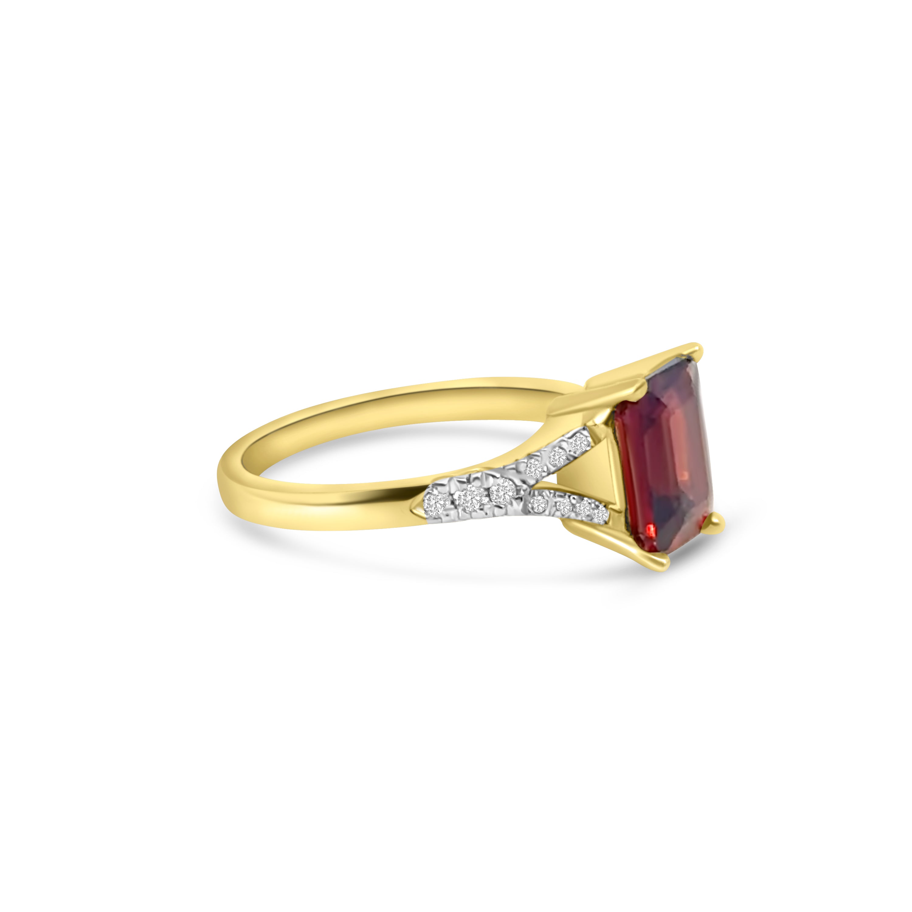 9kt Garnet and Diamond Dress Ring