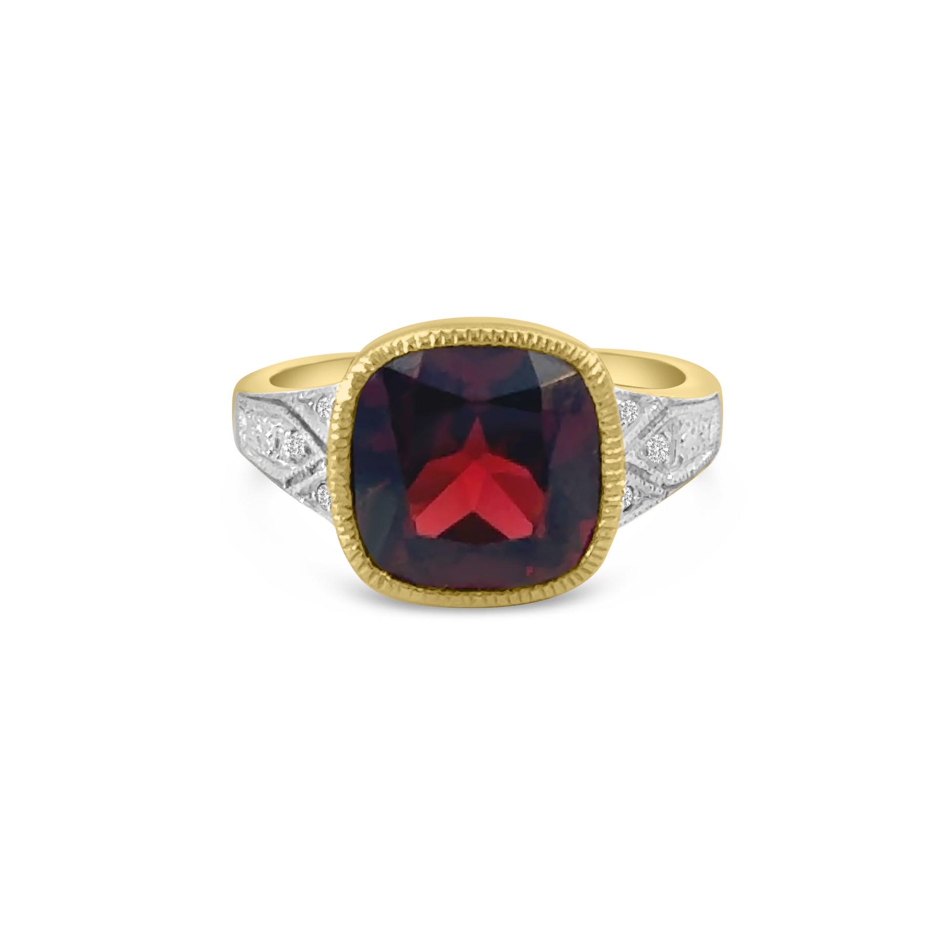 9kt Garnet and Diamond Dress Ring