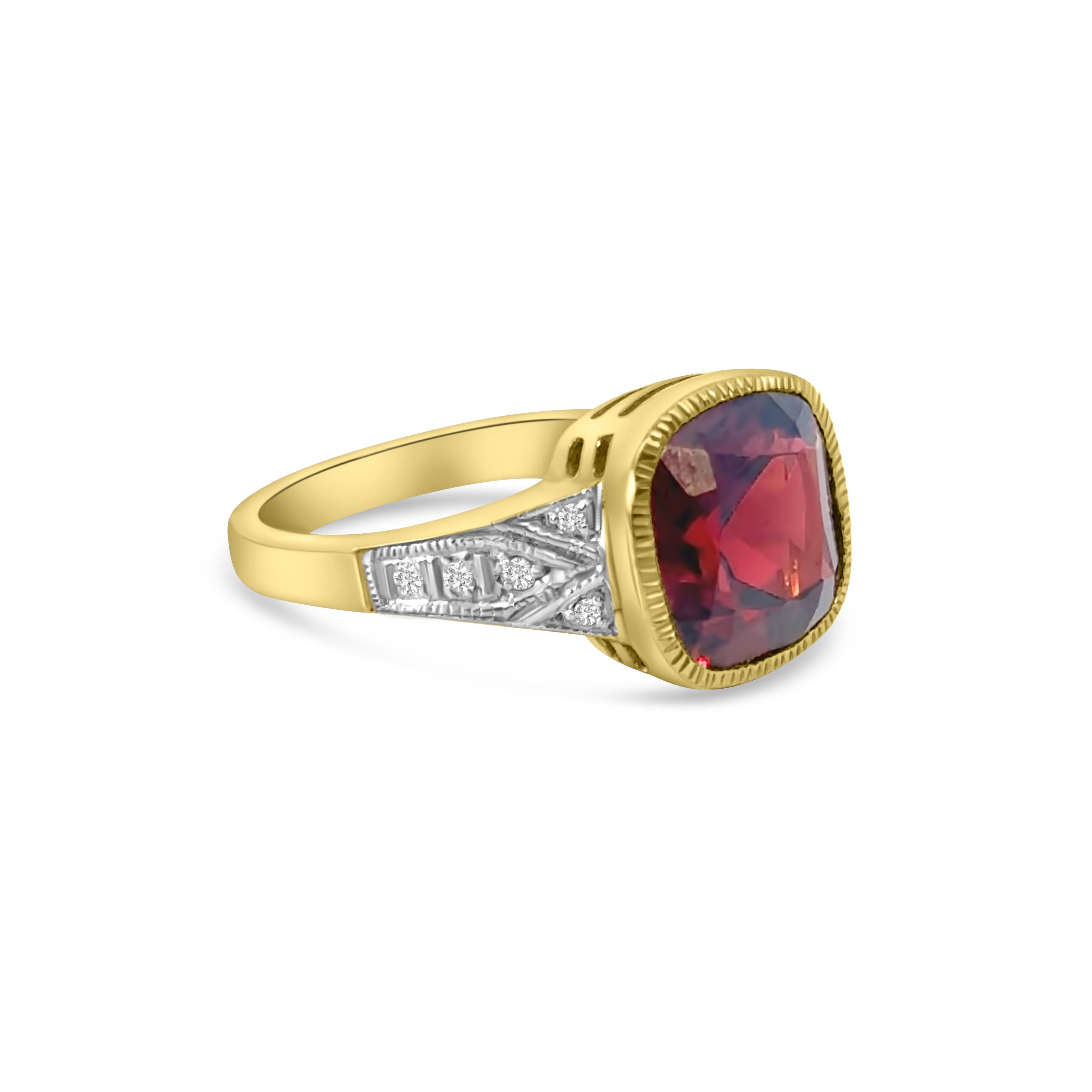 9kt Garnet and Diamond Dress Ring