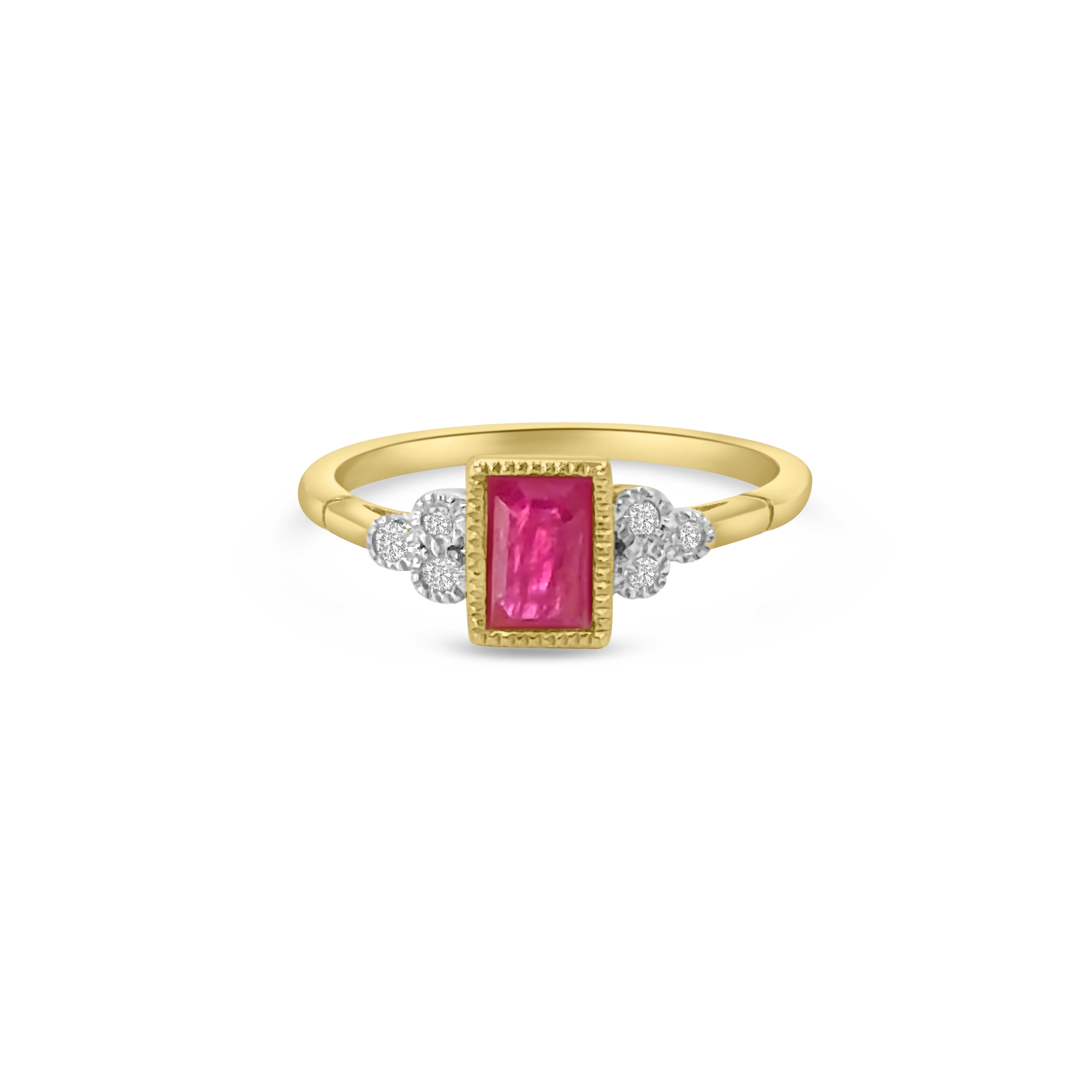 9kt Ruby and Diamond Dress Ring