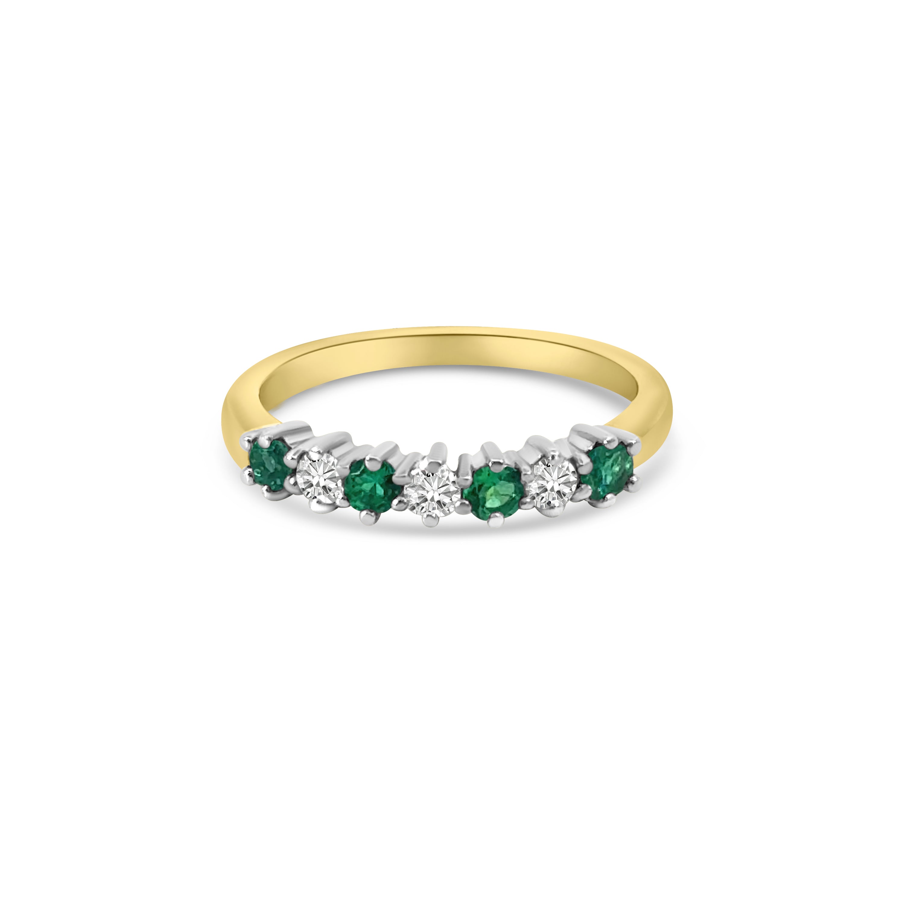 18kt Emerald and Diamond Band